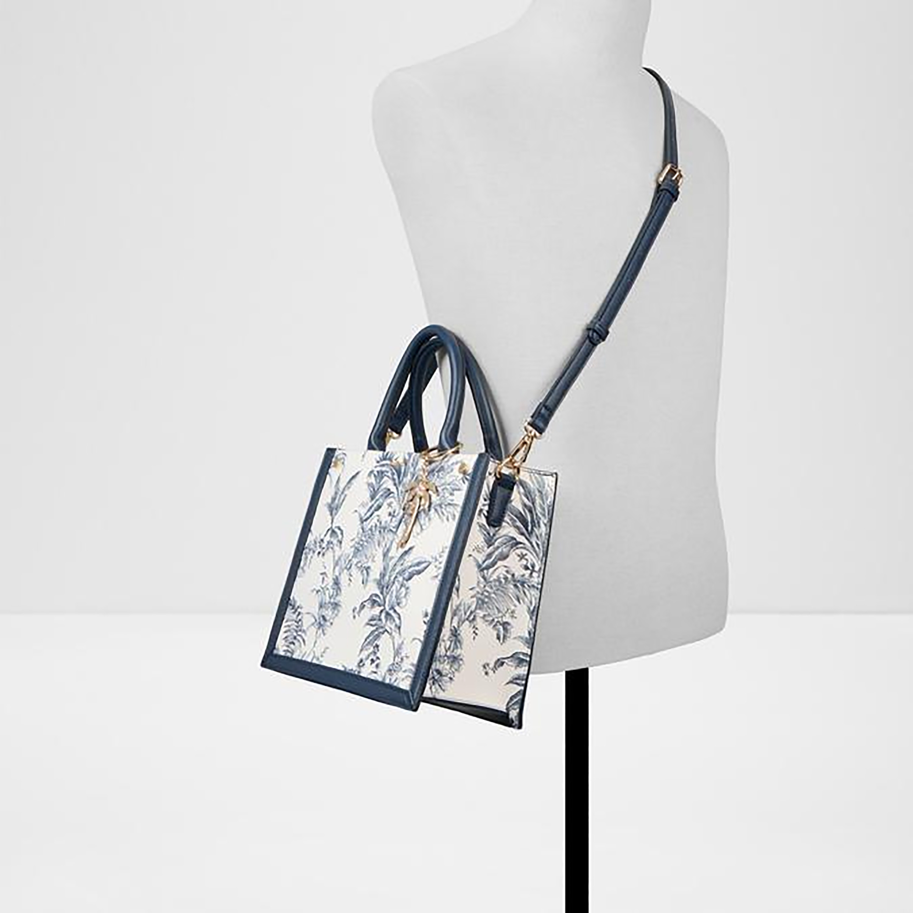 Aldo Palmera Floral Print Double Handle Tote Bag with Zip Closure and Adjustable Strap-women-bagsandwallets-handbags-image-4