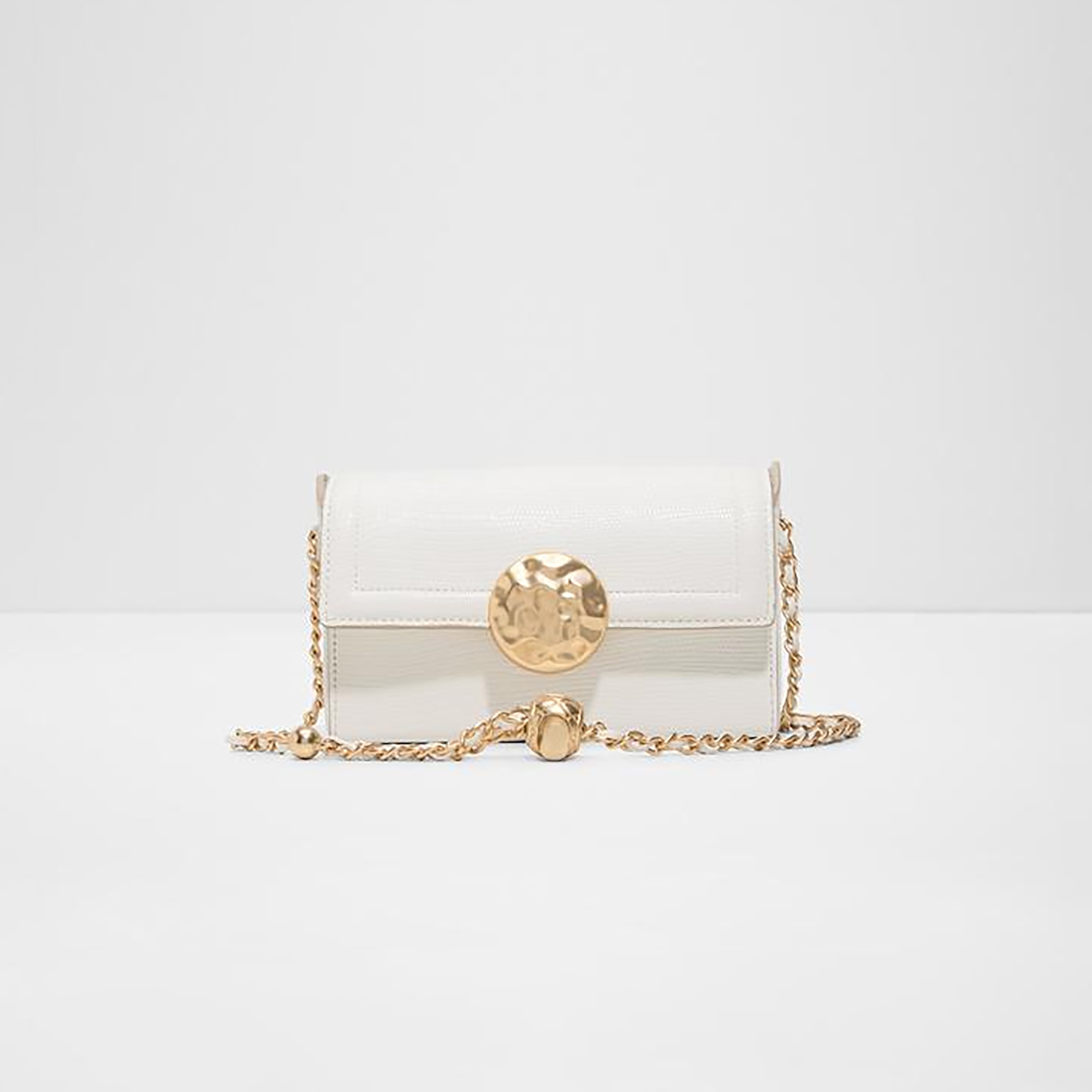 Aldo Leiliani Textured Sling Bag with Flap Closure and Chain Strap-women-bagsandwallets-handbags-image-1