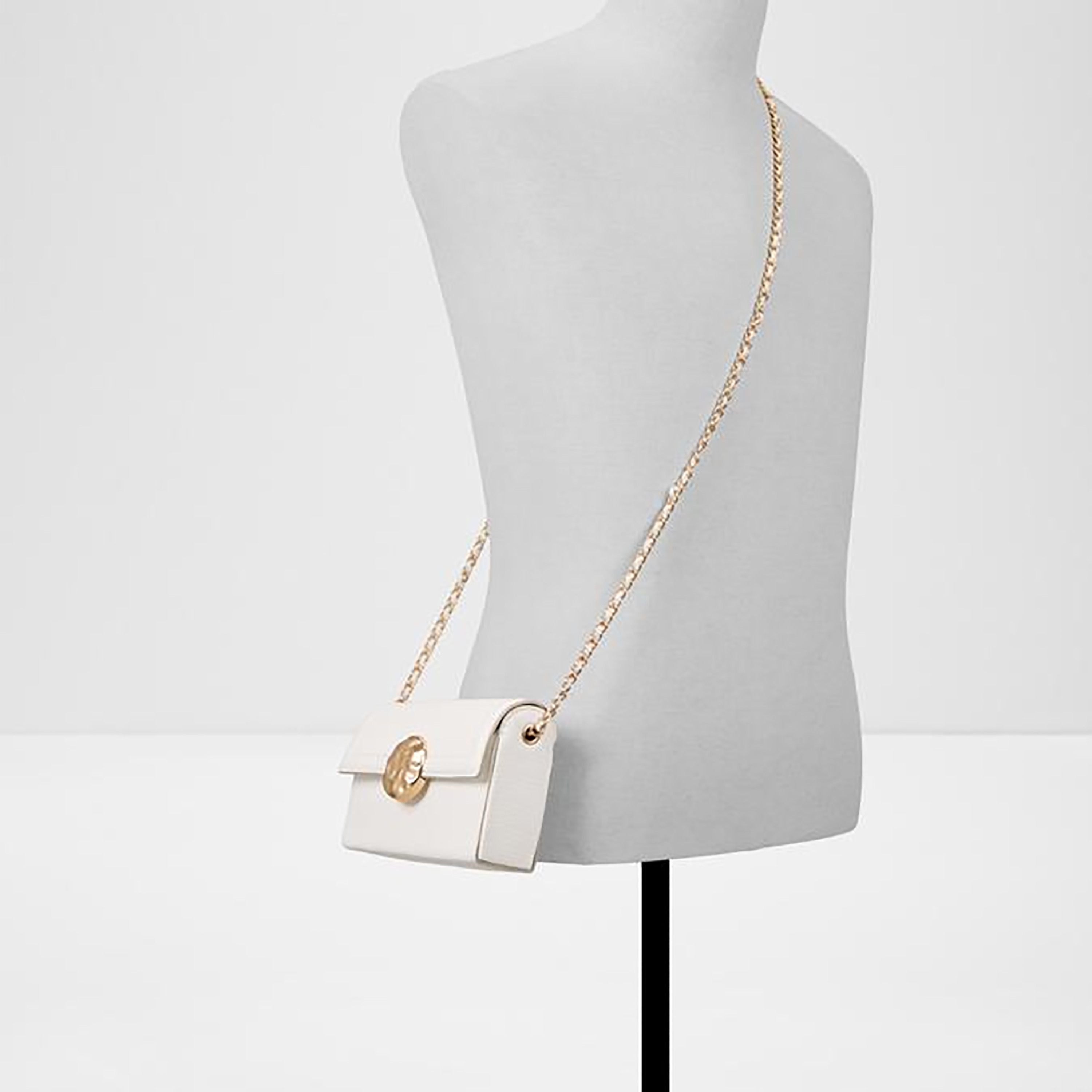 Aldo Leiliani Textured Sling Bag with Flap Closure and Chain Strap-women-bagsandwallets-handbags-image-4