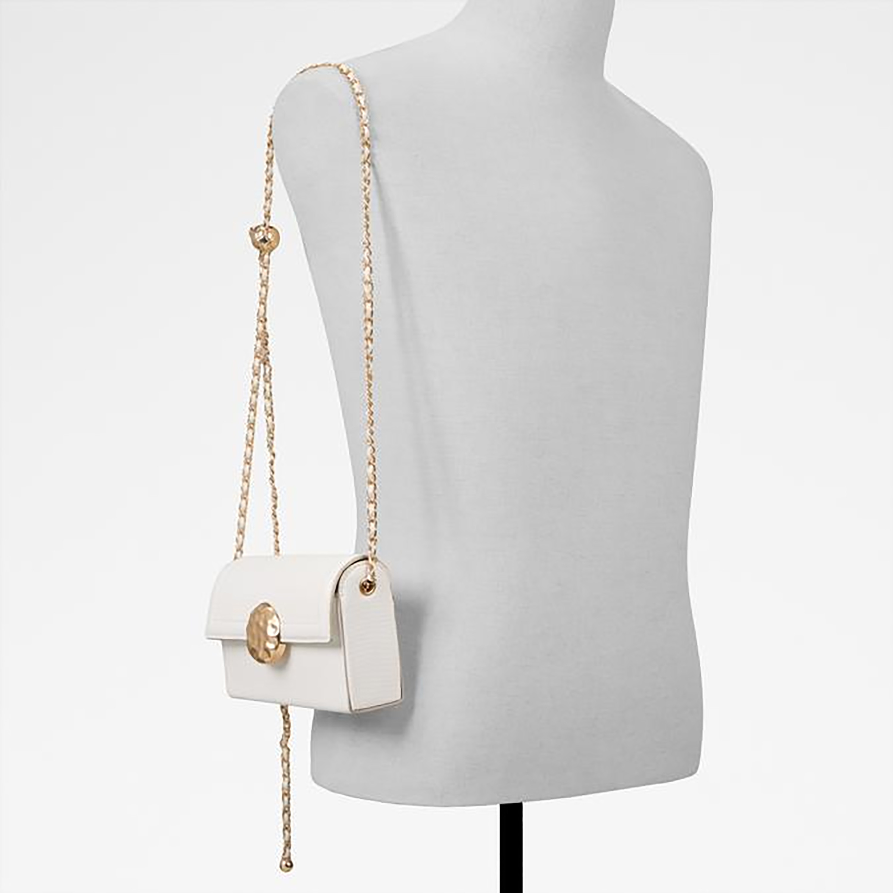 Aldo Leiliani Textured Sling Bag with Flap Closure and Chain Strap-women-bagsandwallets-handbags-image-5