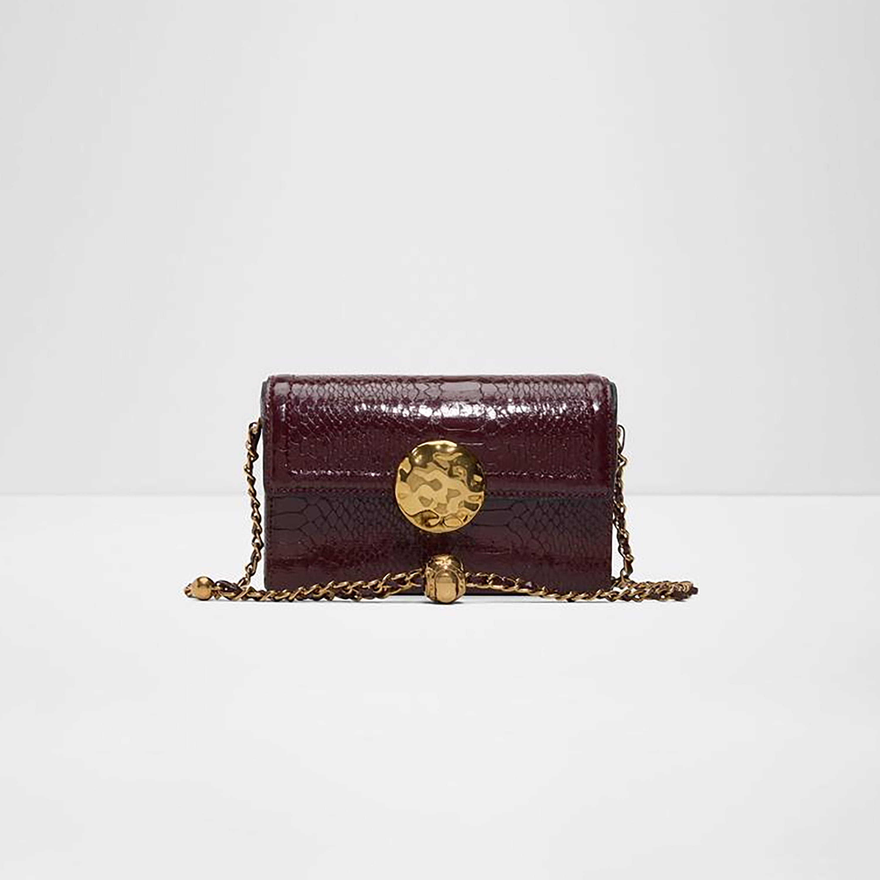 Aldo Leiliani Textured Sling Bag with Flap Closure and Chain Strap-women-bagsandwallets-handbags-image-1