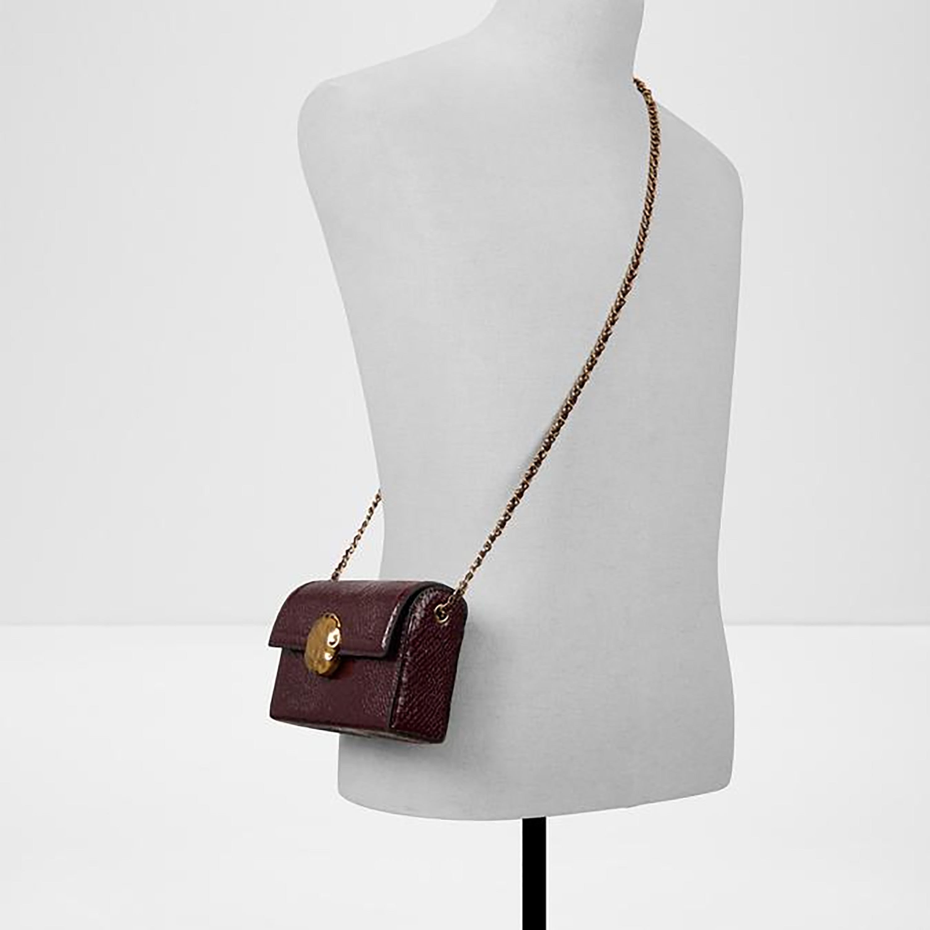 Aldo Leiliani Textured Sling Bag with Flap Closure and Chain Strap-women-bagsandwallets-handbags-image-9