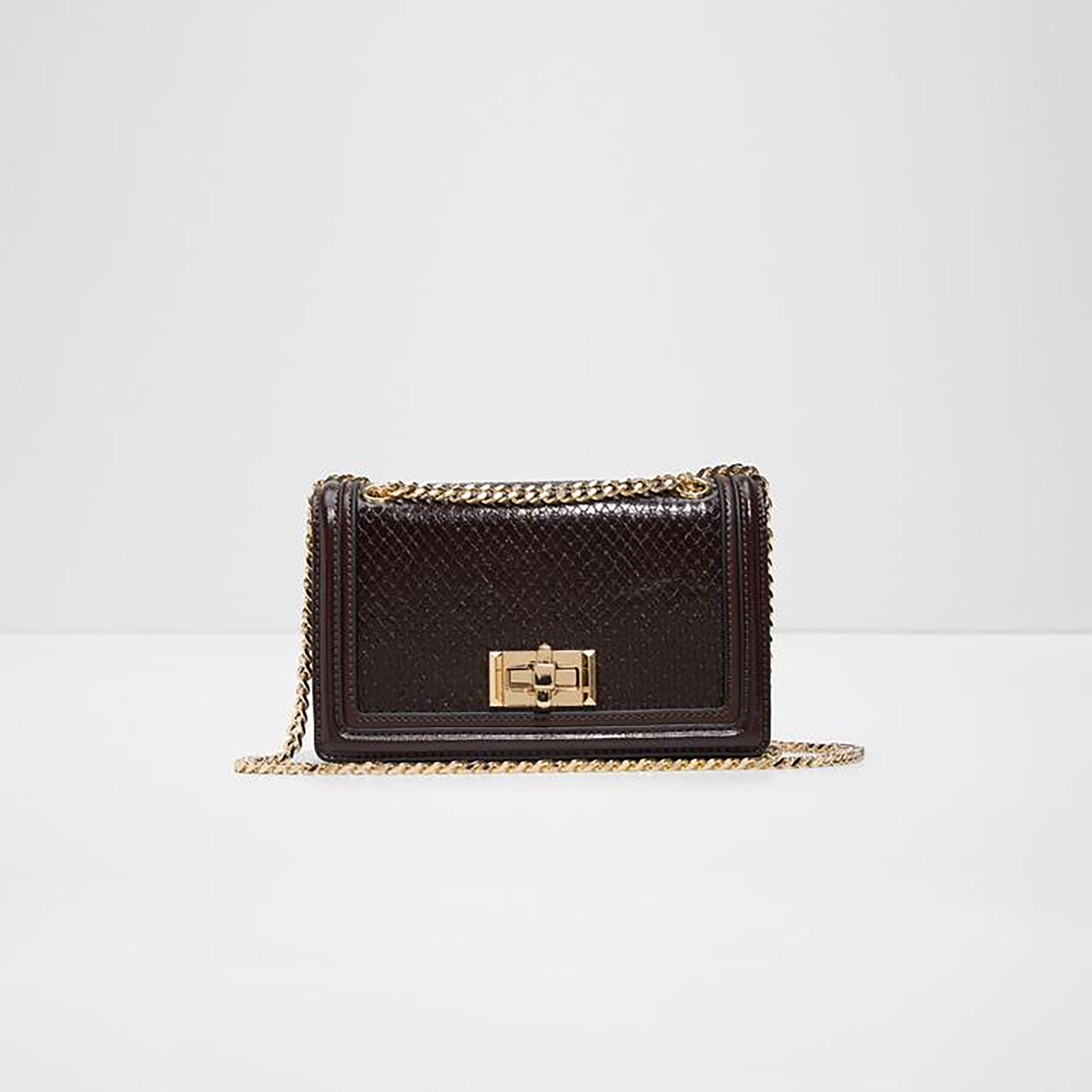 Aldo Vyviana Textured Crossbody Bag with Twist Lock Closure and Chain Strap-women-bagsandwallets-handbags-image-1