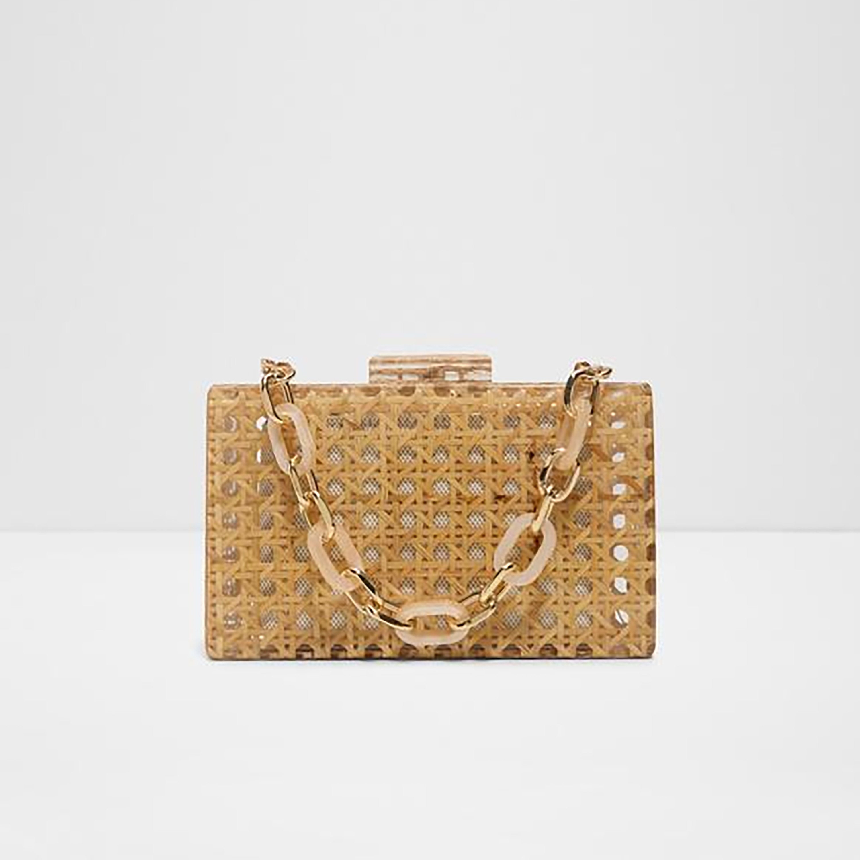 حقيبة يد من قماش قصب السكر من ألدو سيلورا، مزودة بإغلاق مغناطيسي وحزام سلسلة.-women-bagsandwallets-handbags-image-1