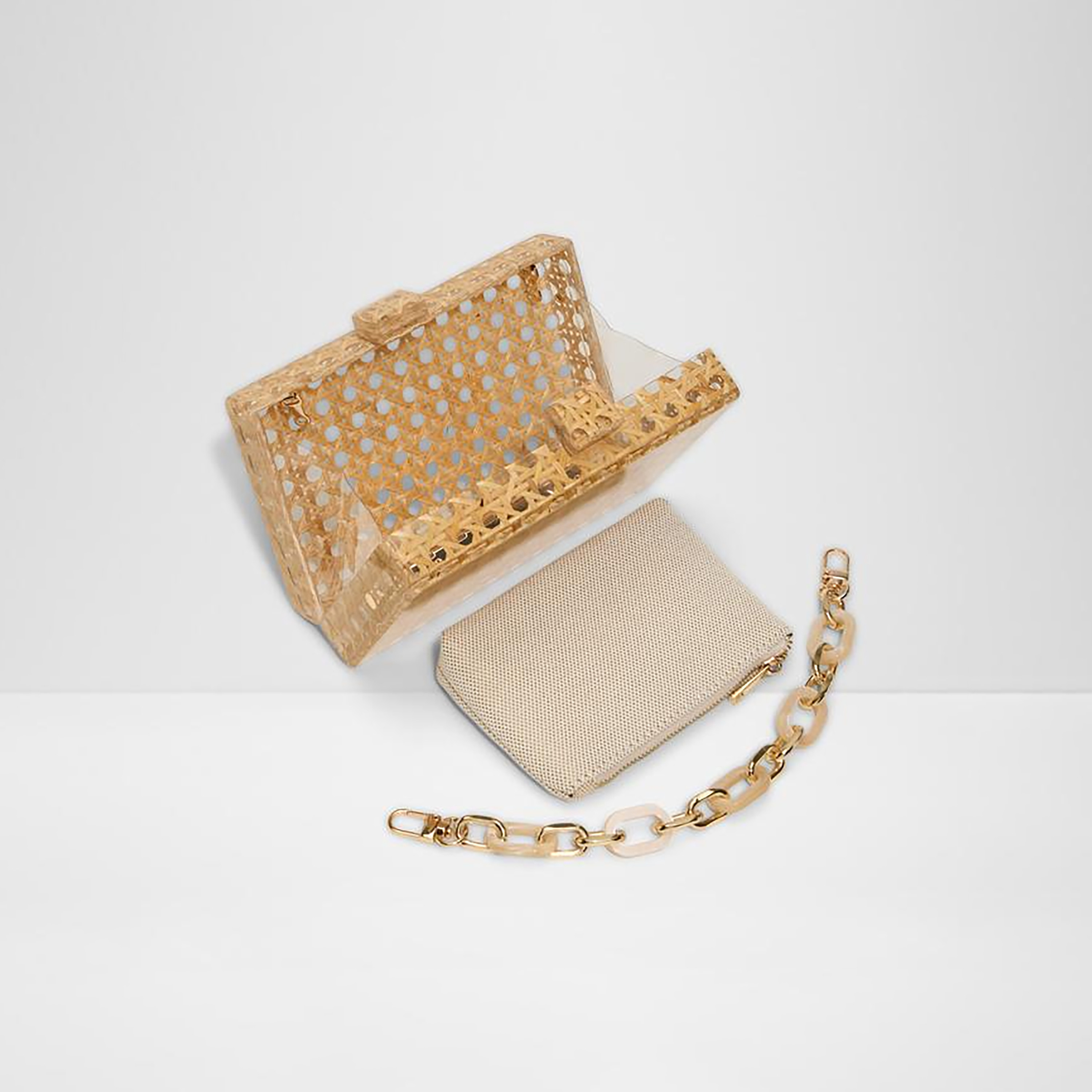 Aldo Seliora Cane Weave Clutch with Magnetic Closure and Chain Strap-women-bagsandwallets-handbags-image-3