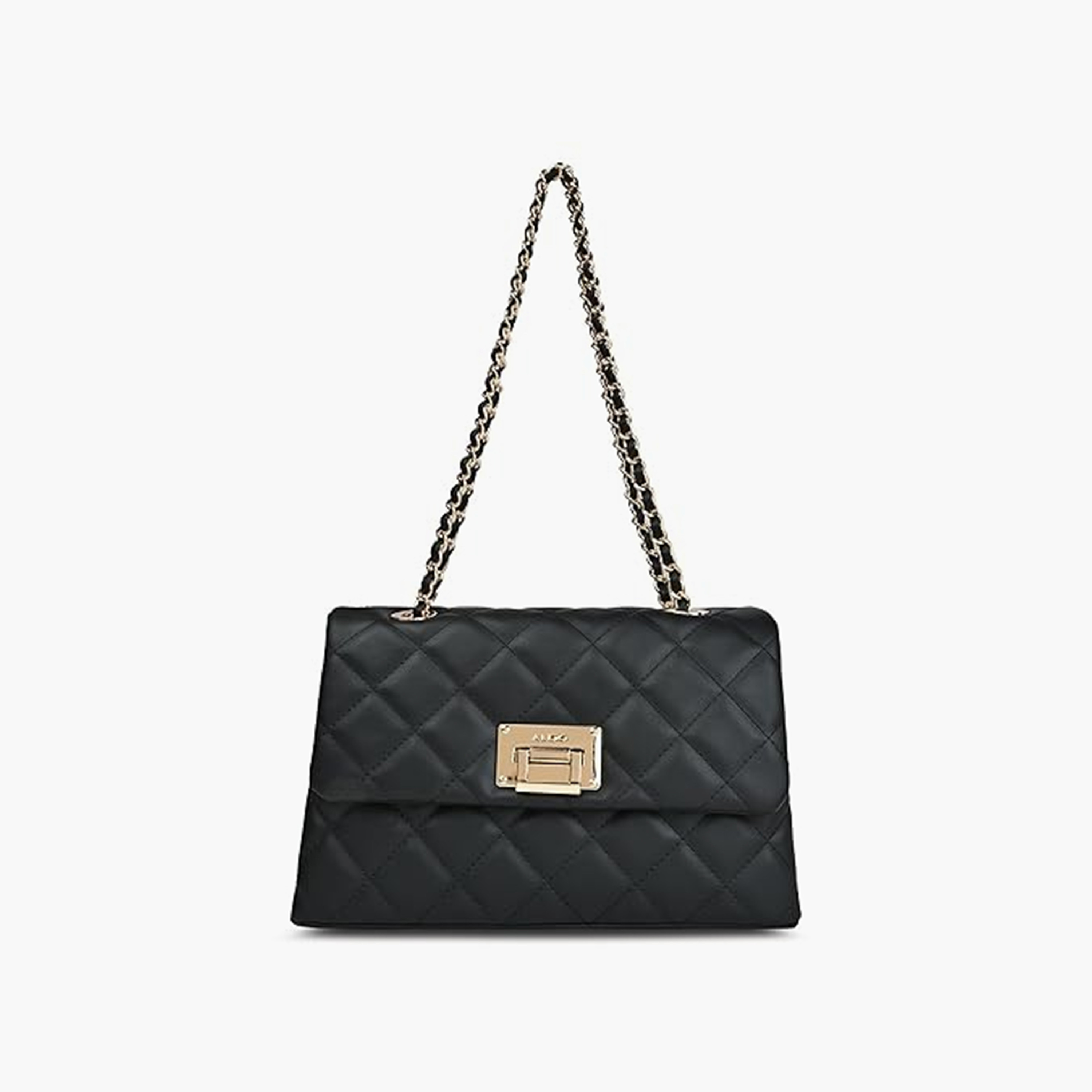 حقيبة كتف مبطنة من ألدو كونتيدينون مزودة بقفل دوار وحزام غير قابل للفصل-women-bagsandwallets-handbags-image-1