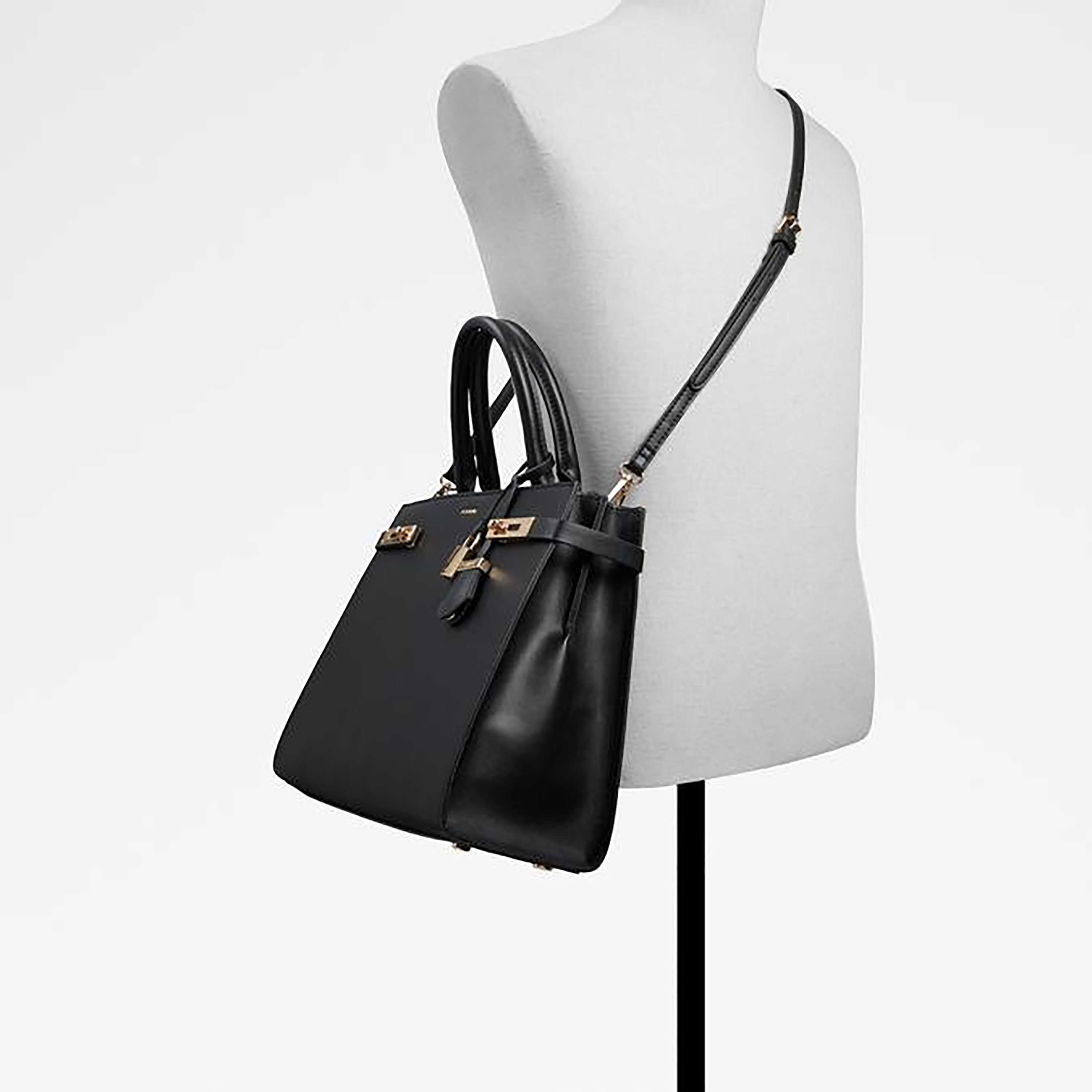 Aldo Manilla Plain Double Handle Tote Bag with Zipper Closure and Adjustable Strap-women-bagsandwallets-handbags-image-4