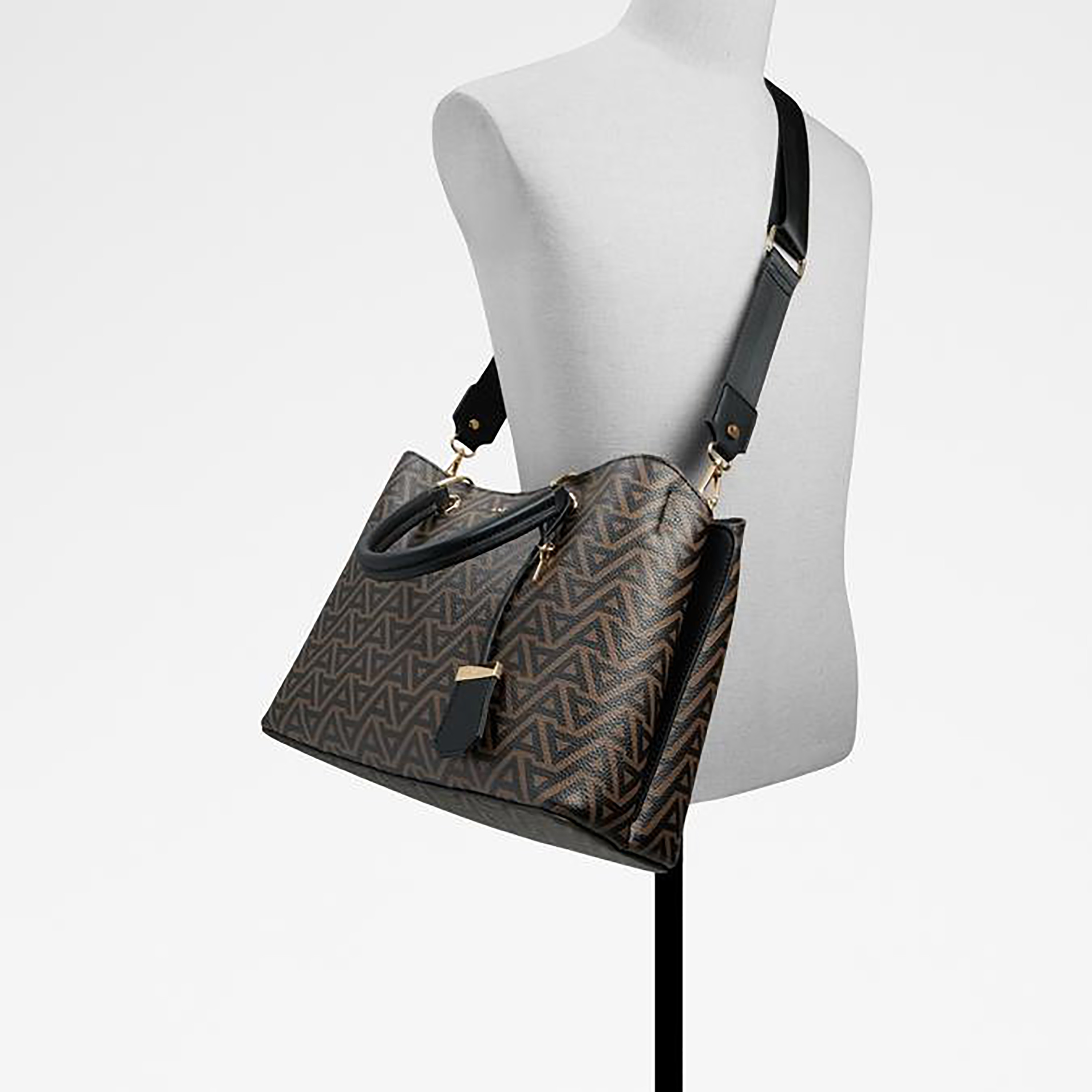 Aldo Eile Monogram Double Handle Tote Bag with Magnetic Closure and Adjustable Strap-women-bagsandwallets-handbags-image-4