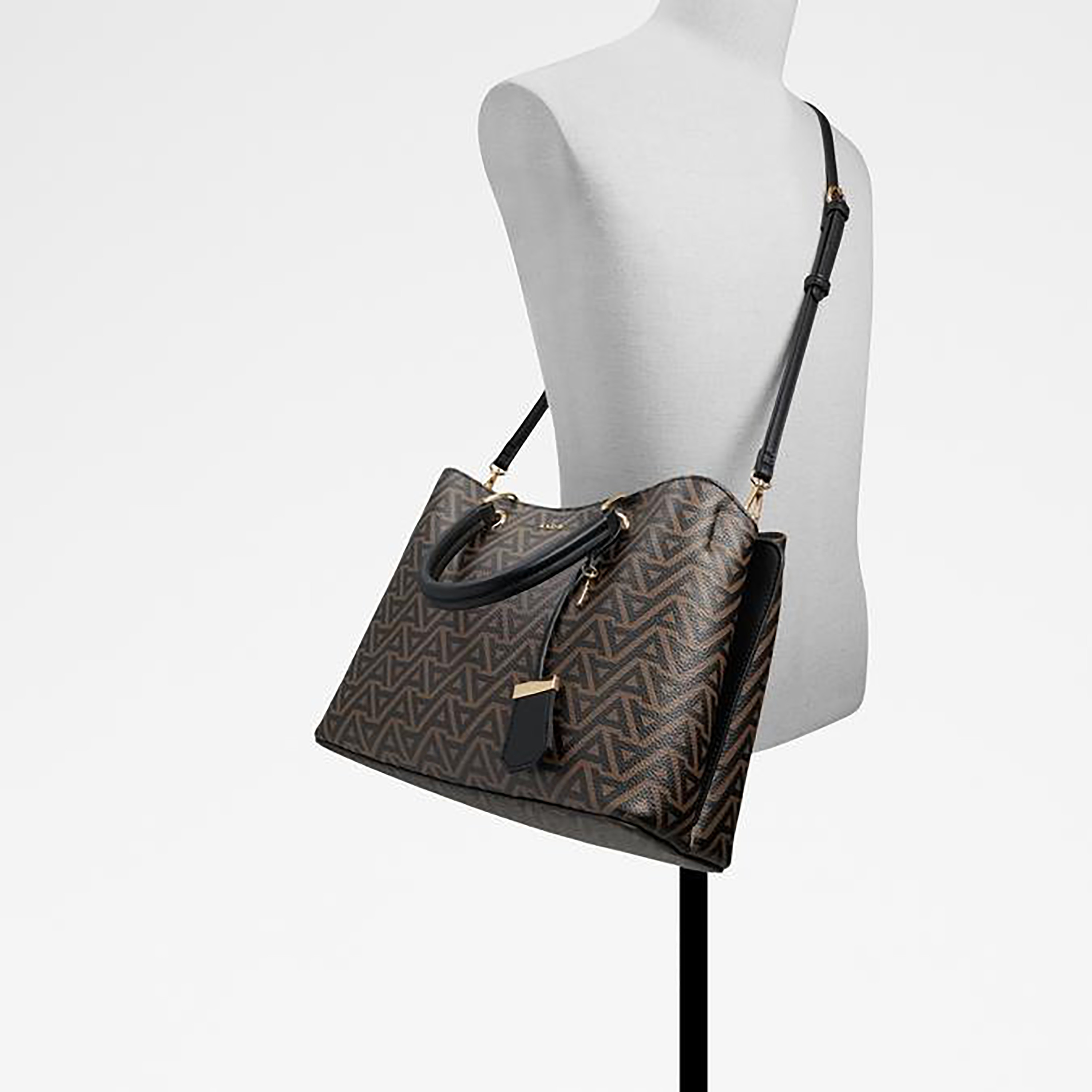 Aldo Eile Monogram Double Handle Tote Bag with Magnetic Closure and Adjustable Strap-women-bagsandwallets-handbags-image-5