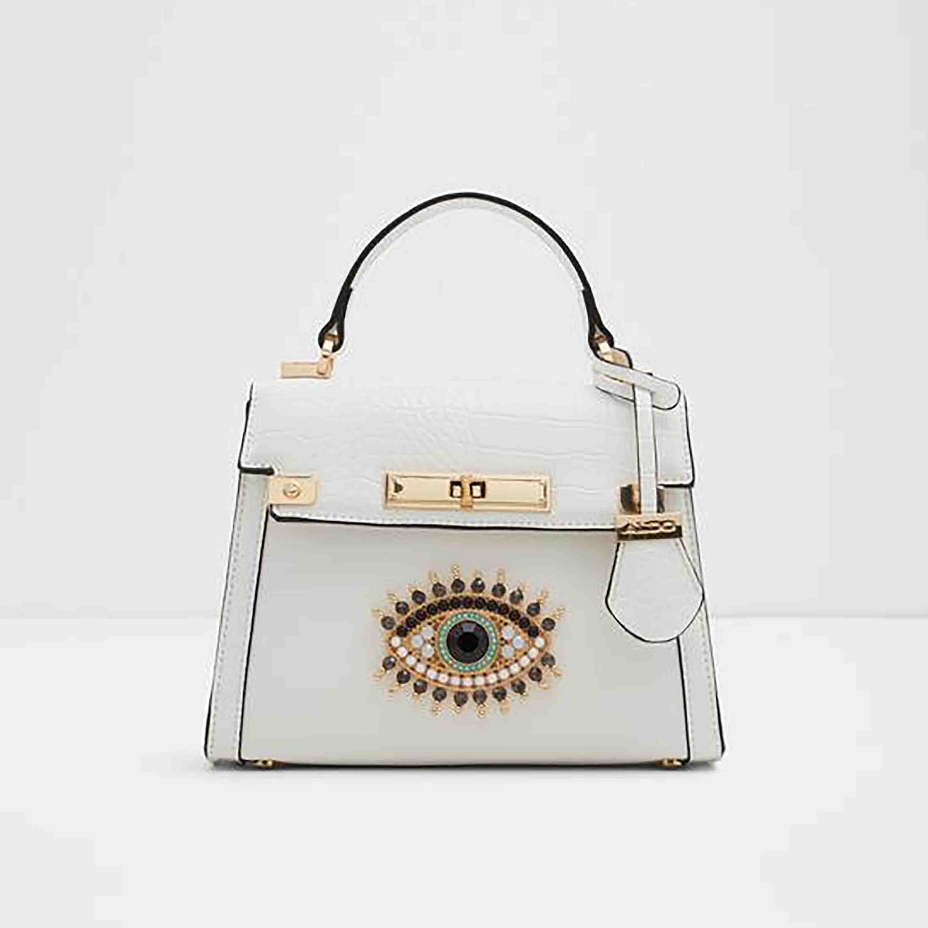 حقيبة يد علوية مزينة من ألدو جافاناني مع قفل ملتوي وحزام سلسلة-women-bagsandwallets-handbags-image-1