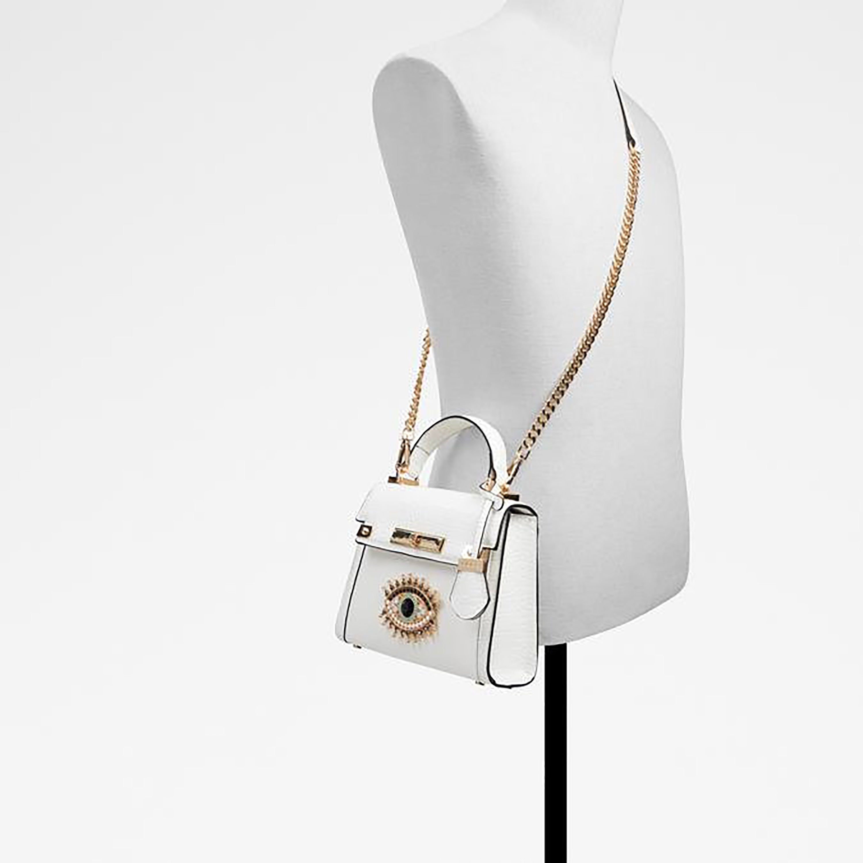 Aldo Javanany Embellishment Top Handle Satchel Bag with Twist Lock Closure & Chain Strap-women-bagsandwallets-handbags-image-4