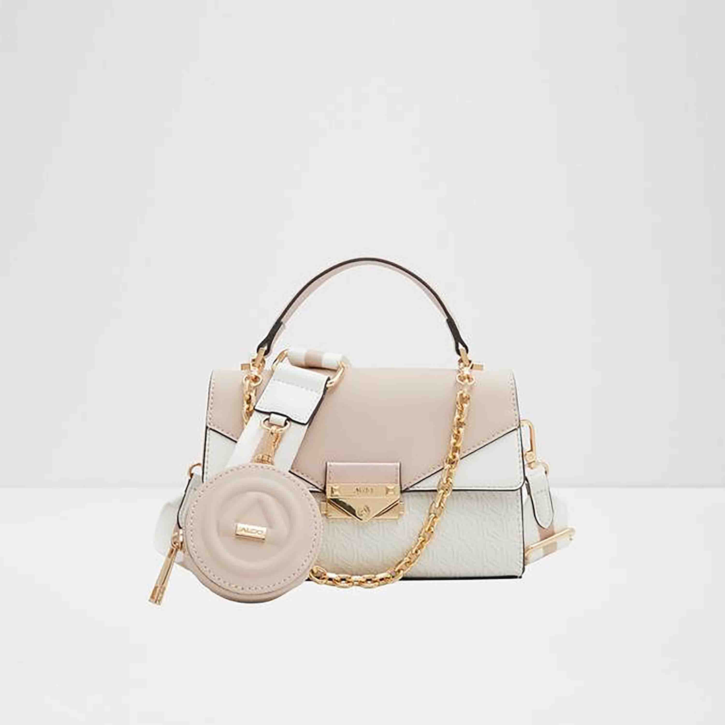 Aldo Youra Color-Block Top Handle Satchel Bag & Pouch with Flap Closure & Strap-women-bagsandwallets-handbags-image-1