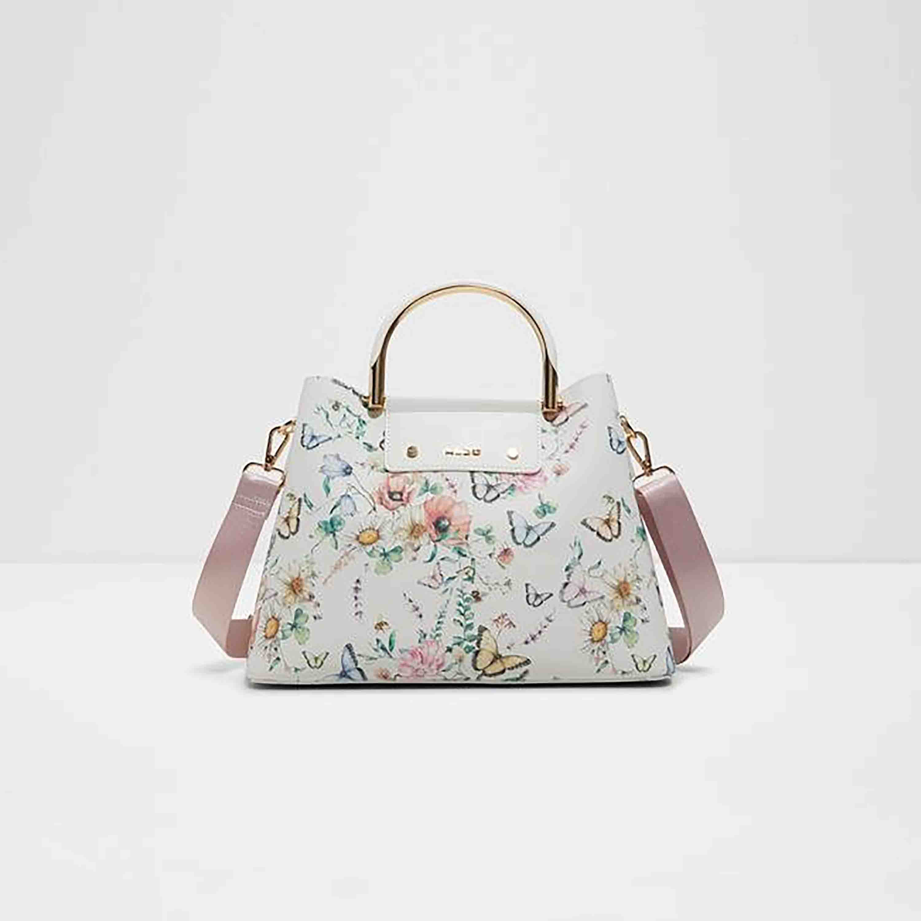 حقيبة ألدو سلونا ذات المقبضين بنقشة الزهور مع إغلاق مغناطيسي وحزام-women-bagsandwallets-handbags-image-1