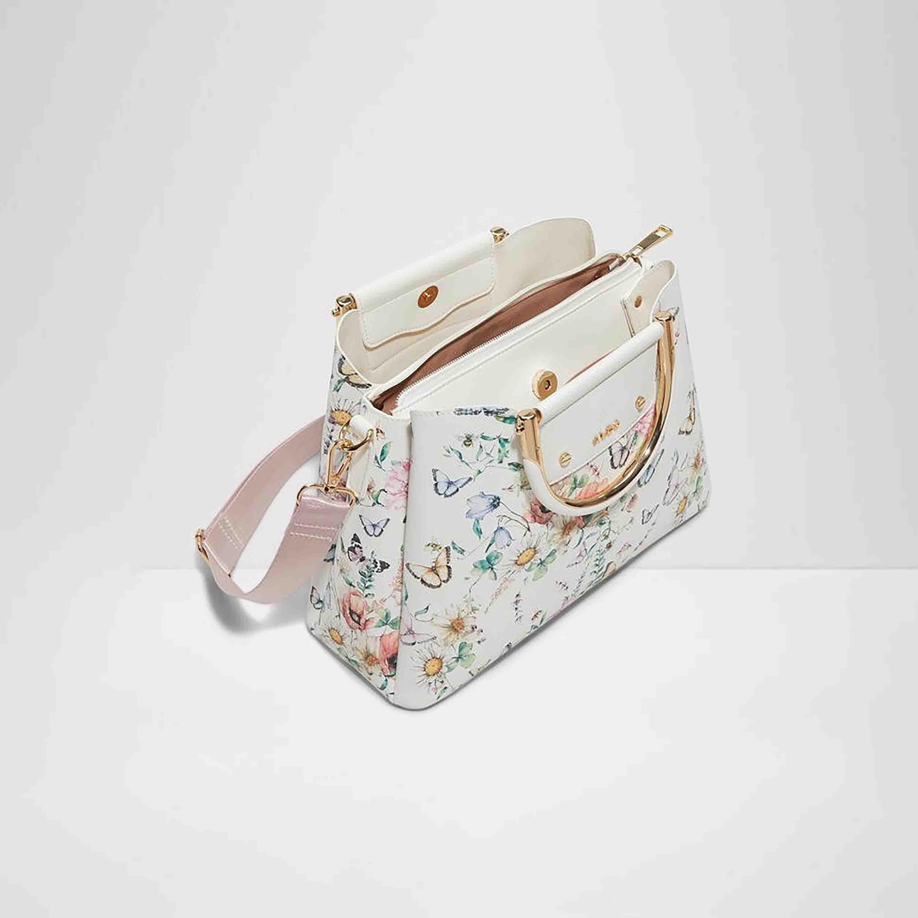 حقيبة ألدو سلونا ذات المقبضين بنقشة الزهور مع إغلاق مغناطيسي وحزام-women-bagsandwallets-handbags-image-3
