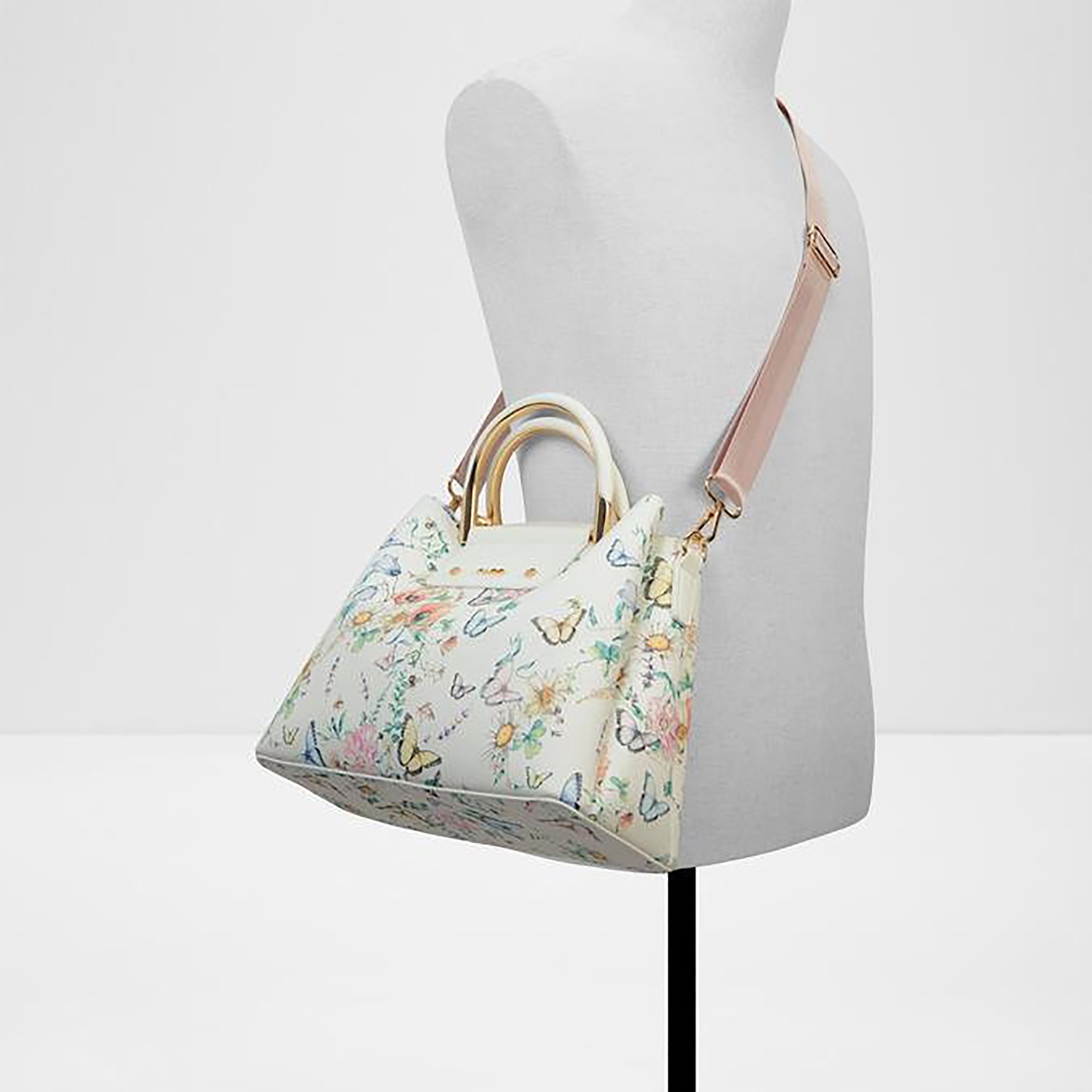 حقيبة ألدو سلونا ذات المقبضين بنقشة الزهور مع إغلاق مغناطيسي وحزام-women-bagsandwallets-handbags-image-4