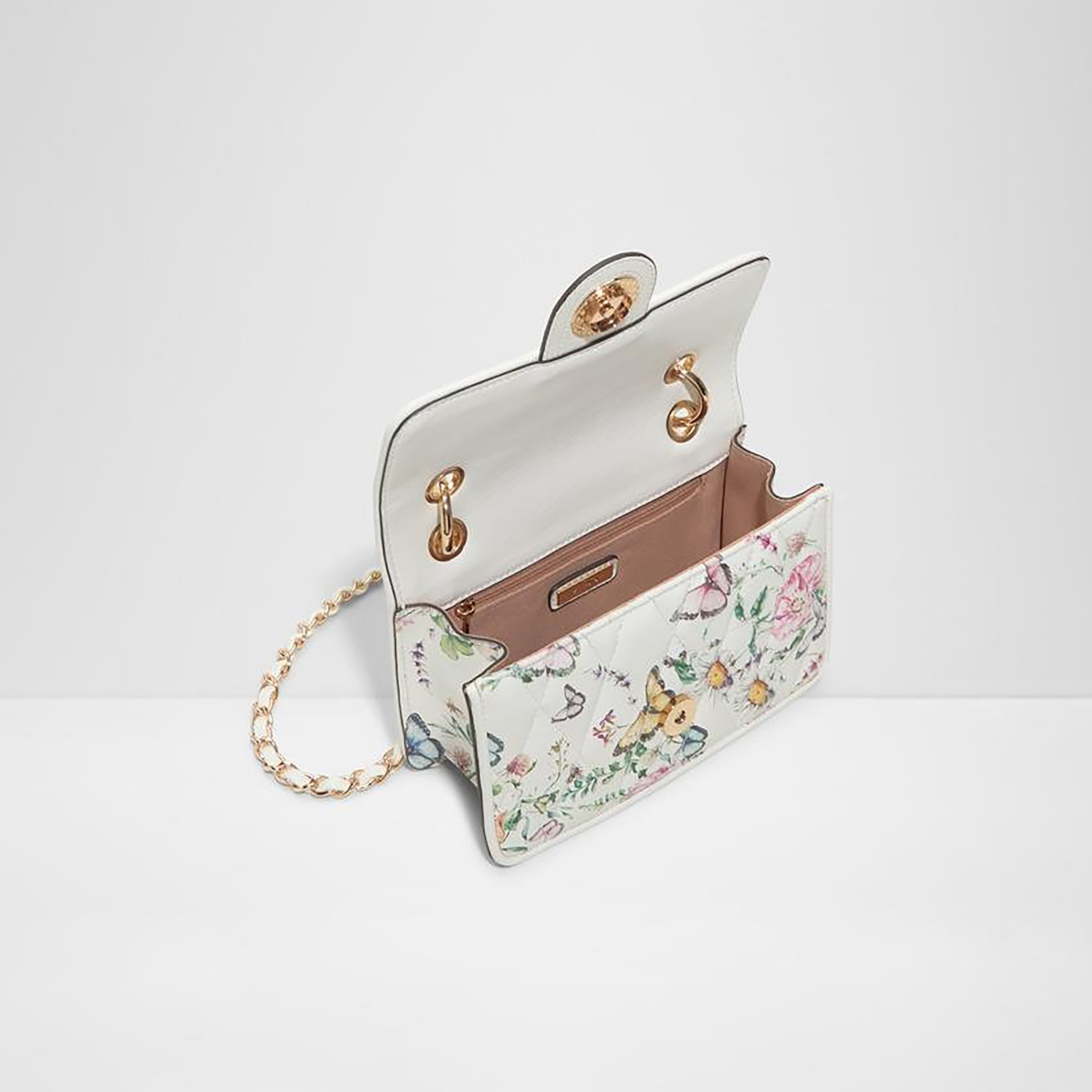 حقيبة كروسبودي من ألدو لوبيلا بنقشة زهور، مزودة بغطاء قلاب وحزام سلسلة.-women-bagsandwallets-handbags-image-3