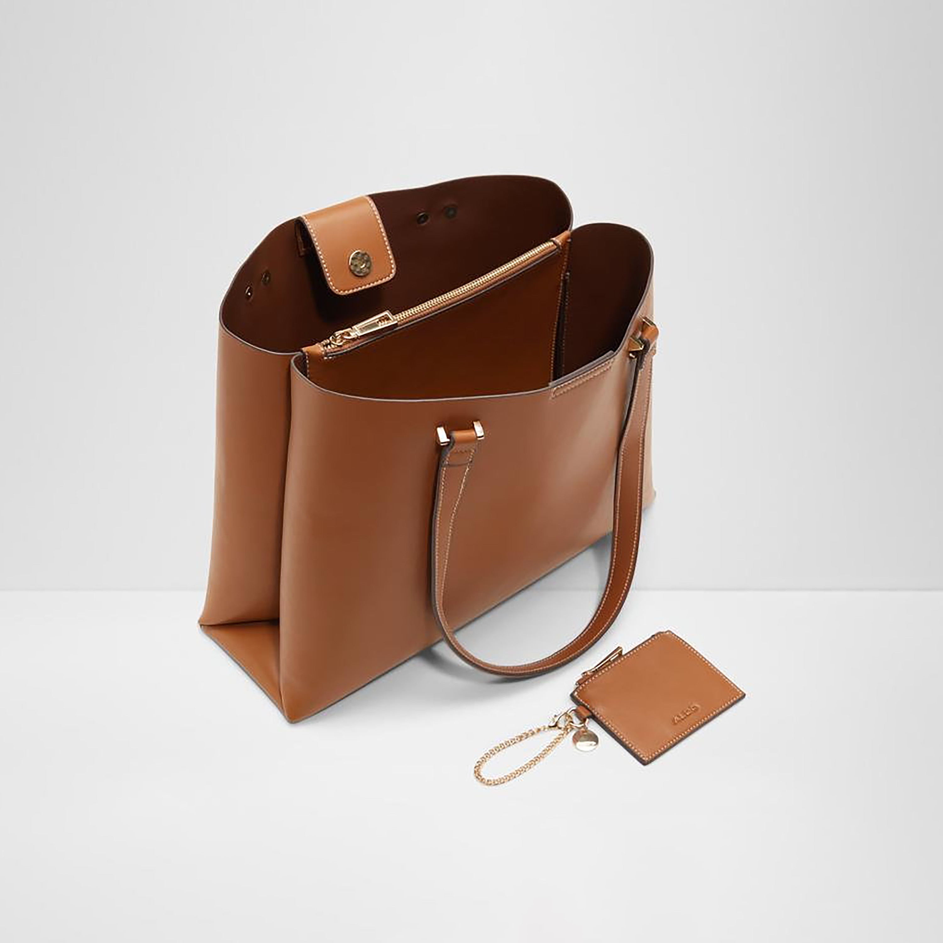 Aldo Korer Plain Double Handle Tote Bag with Magnetic Closure-women-bagsandwallets-handbags-image-3