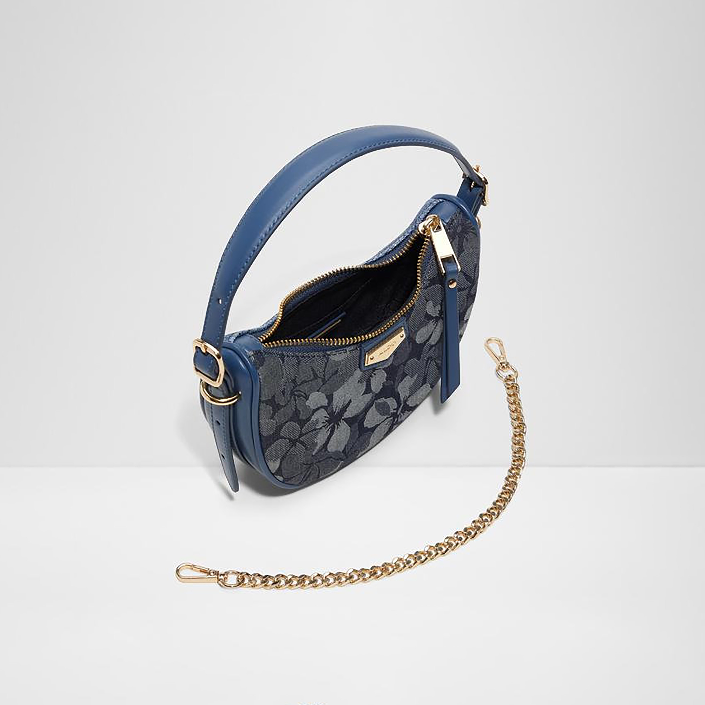 Aldo Sandrose Floral Print Single Handle Shoulder Bag with Zip Closure & Adjustable Strap-women-bagsandwallets-handbags-image-3