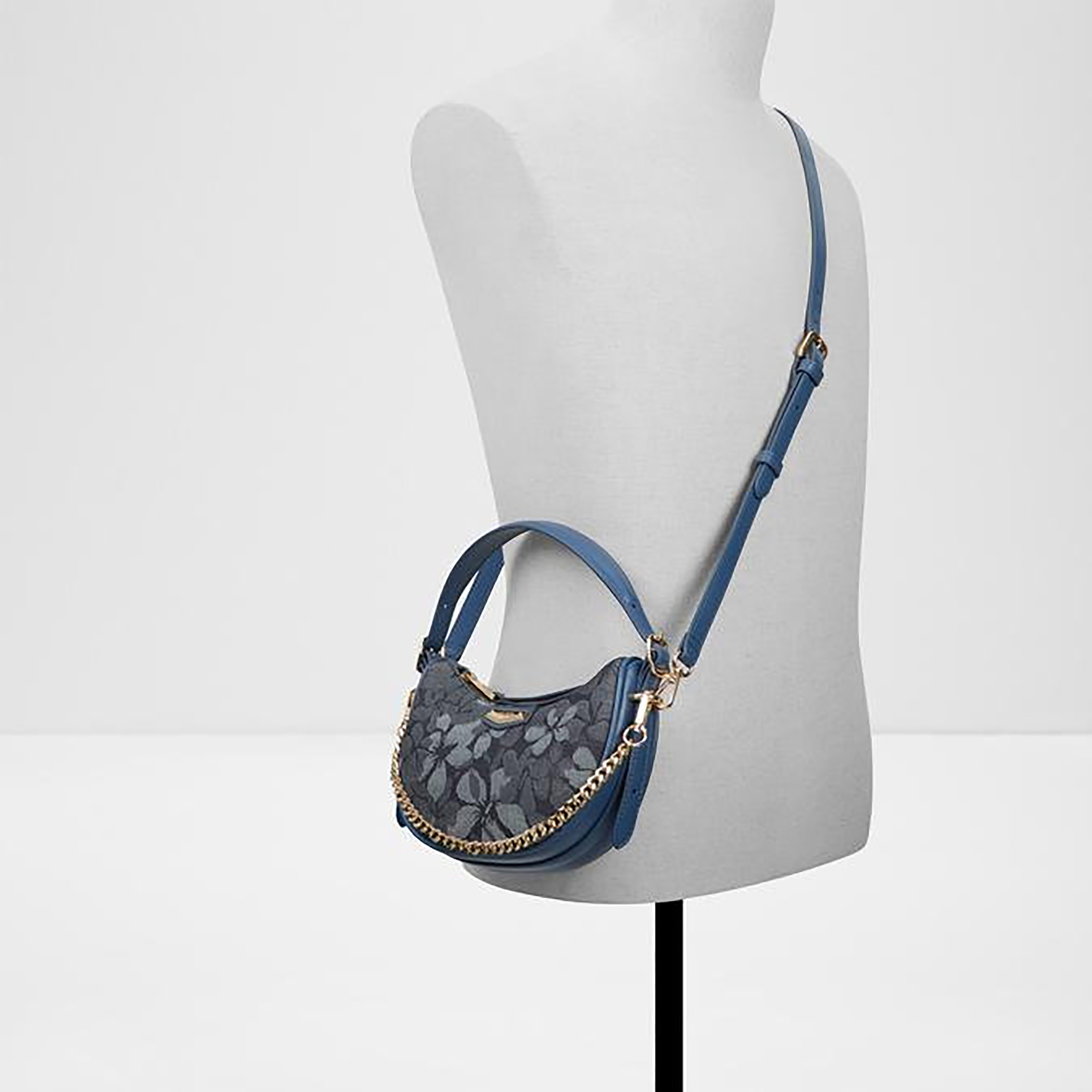 Aldo Sandrose Floral Print Single Handle Shoulder Bag with Zip Closure & Adjustable Strap-women-bagsandwallets-handbags-image-4