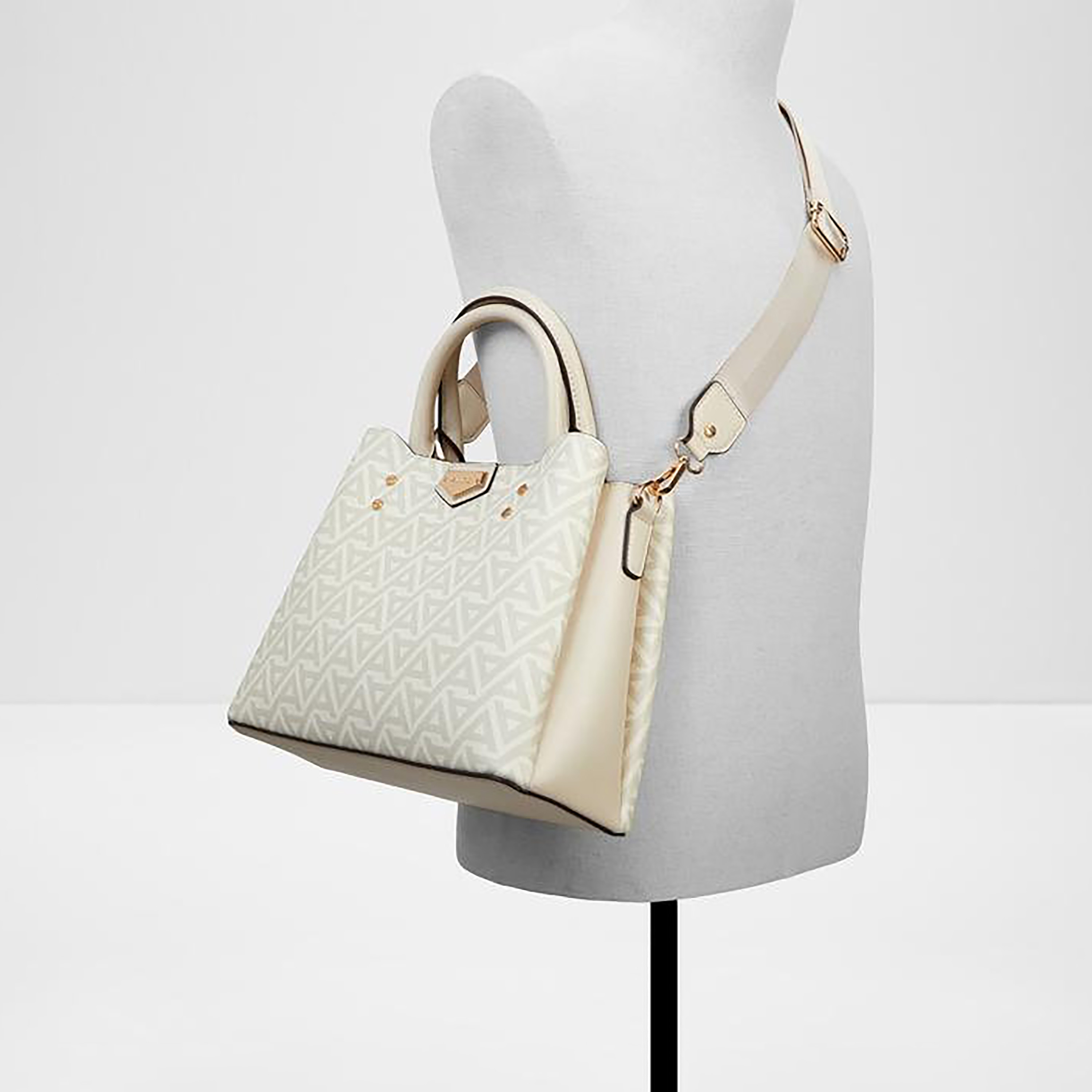 Aldo Caraever Monogram Double Handle Satchel Bag with Zip Closure and Adjustable Strap-women-bagsandwallets-handbags-image-4