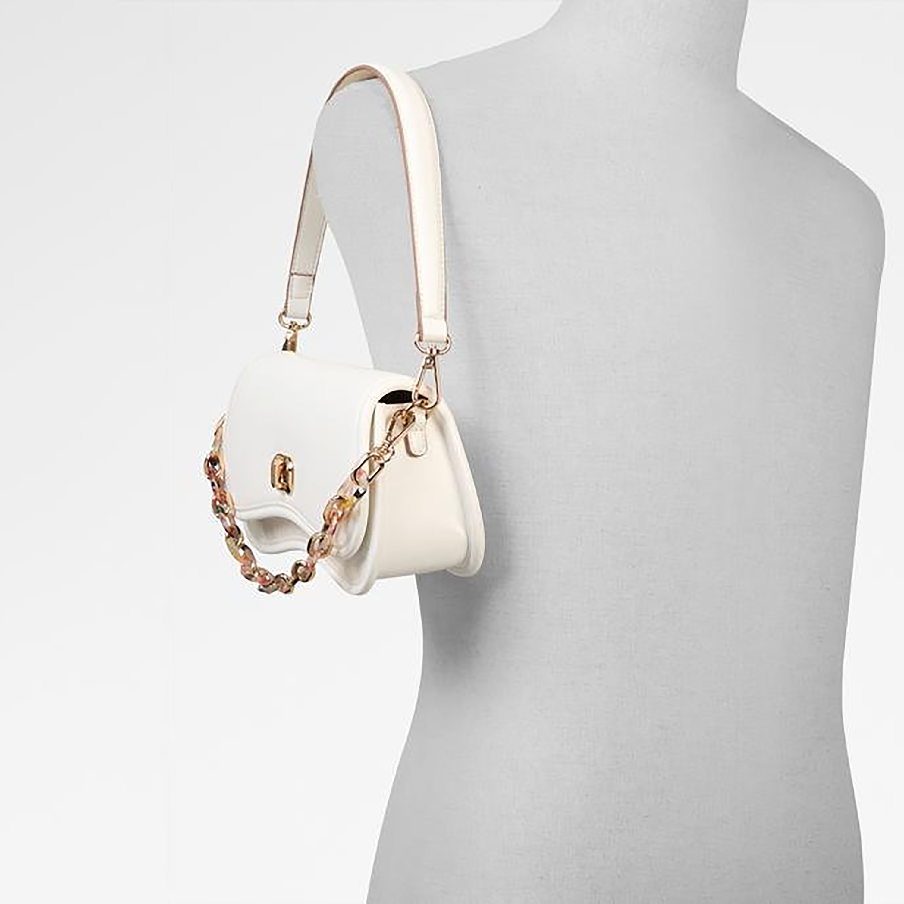 Aldo Clapperton Plain Single Handle Shoulder Bag with Twist Lock Closure & Strap-women-bagsandwallets-handbags-image-5