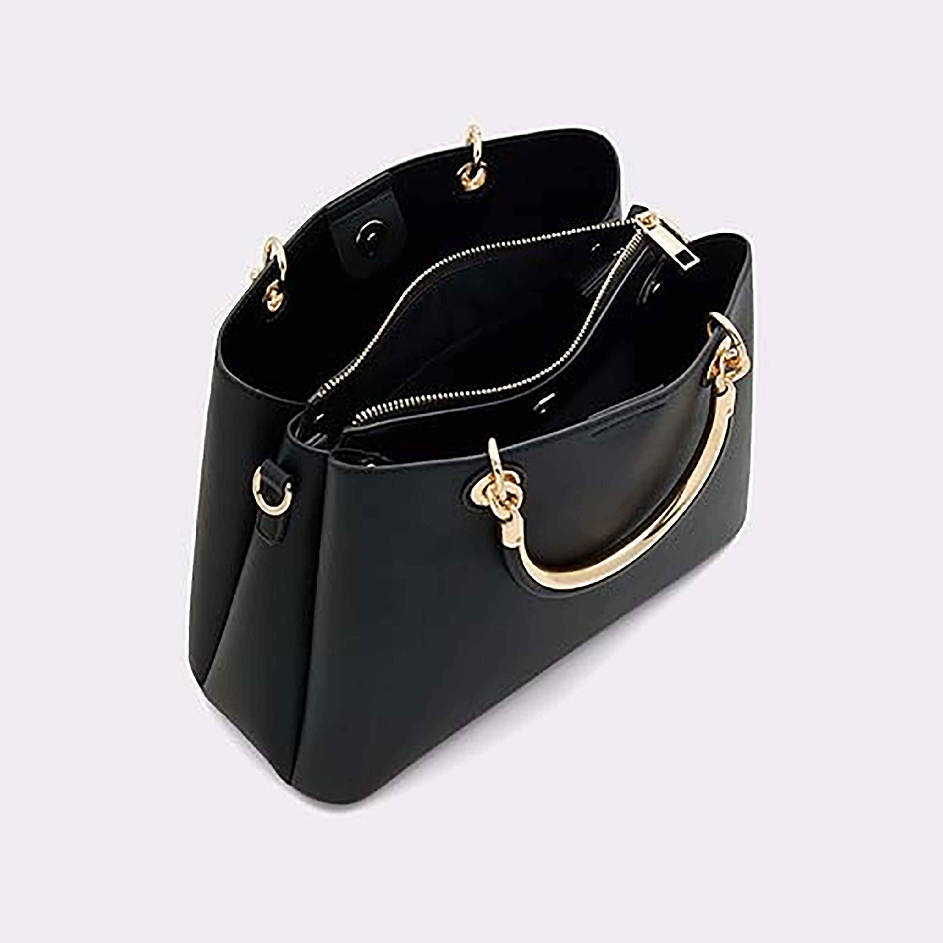 Aldo Surgoine Plain Double Handle Satchel Bag with Magnetic Closure and Adjustable Strap-women-bagsandwallets-handbags-image-4