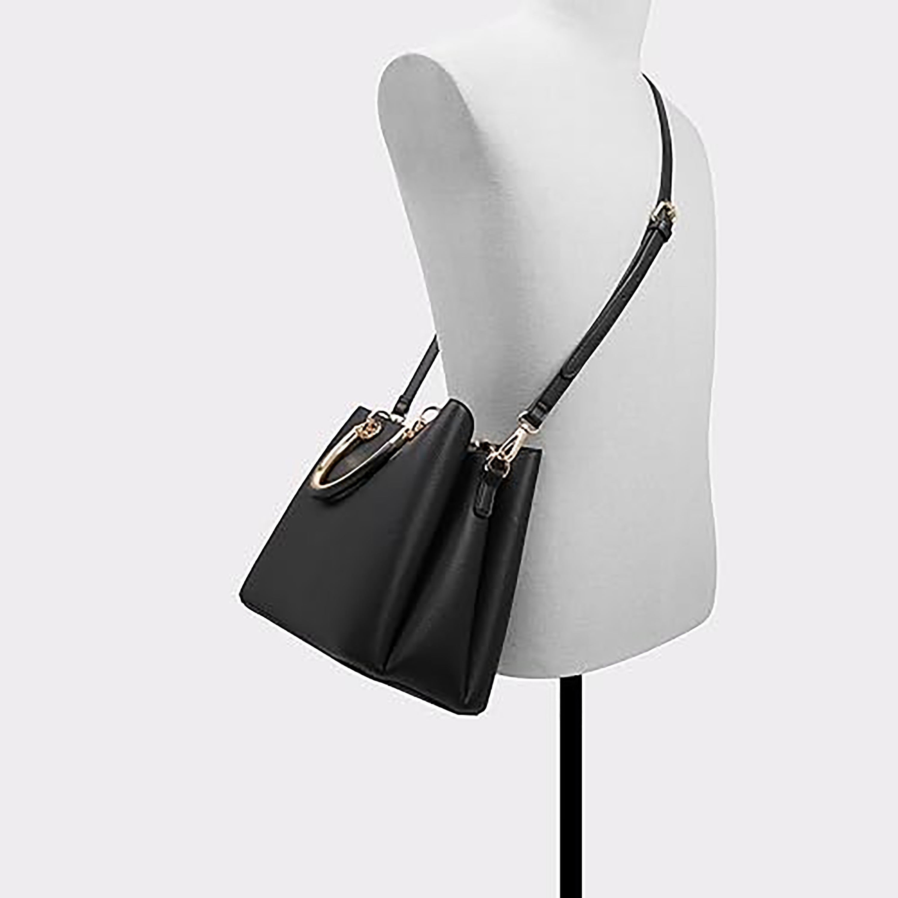 Aldo Surgoine Plain Double Handle Satchel Bag with Magnetic Closure and Adjustable Strap-women-bagsandwallets-handbags-image-5