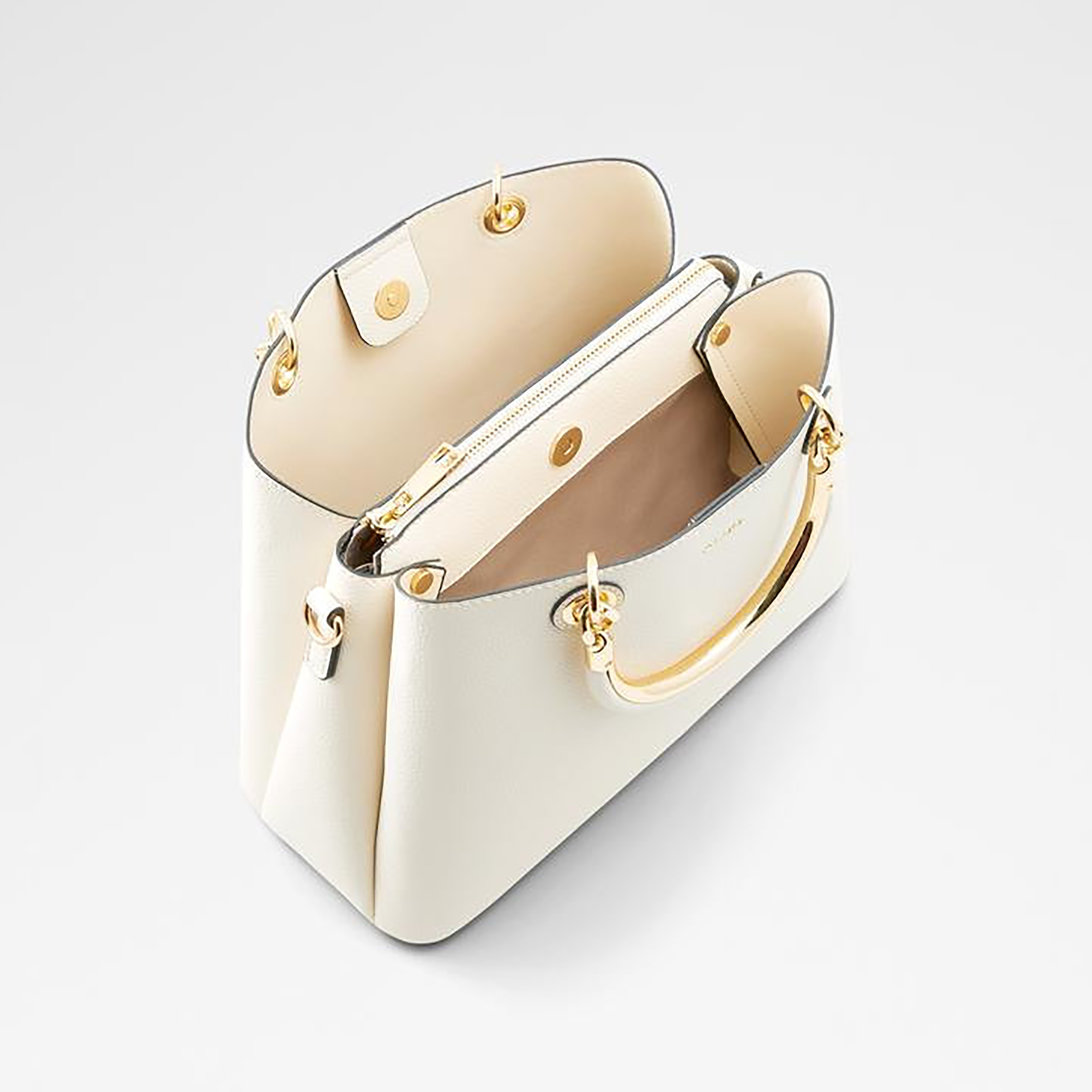 Aldo Surgoine Plain Double Handle Satchel Bag with Magnetic Closure and Adjustable Strap-women-bagsandwallets-handbags-image-9