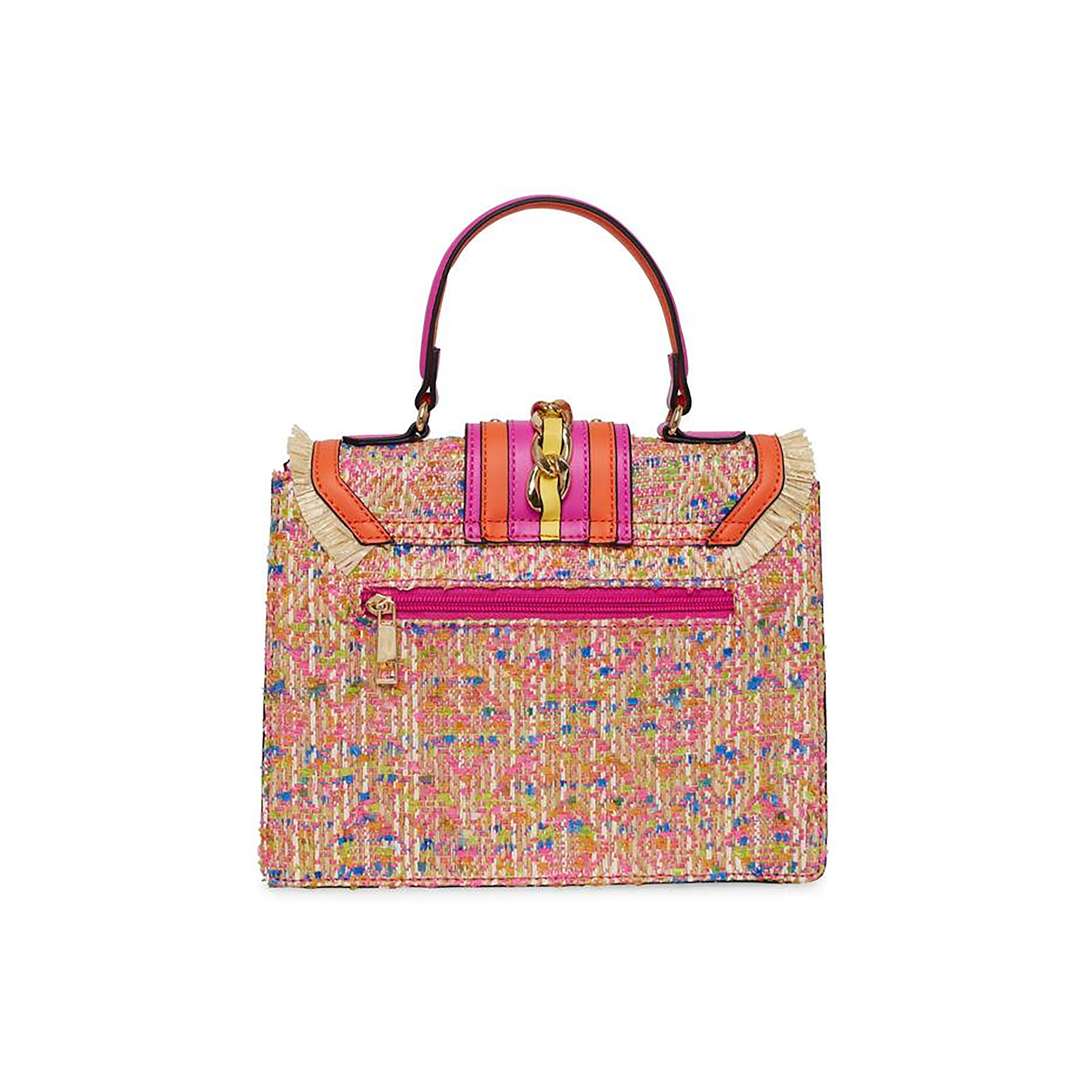 Aldo Barostraw Tweed Top Handle Handheld Bag with Magnetic Closure-women-bagsandwallets-handbags-image-3