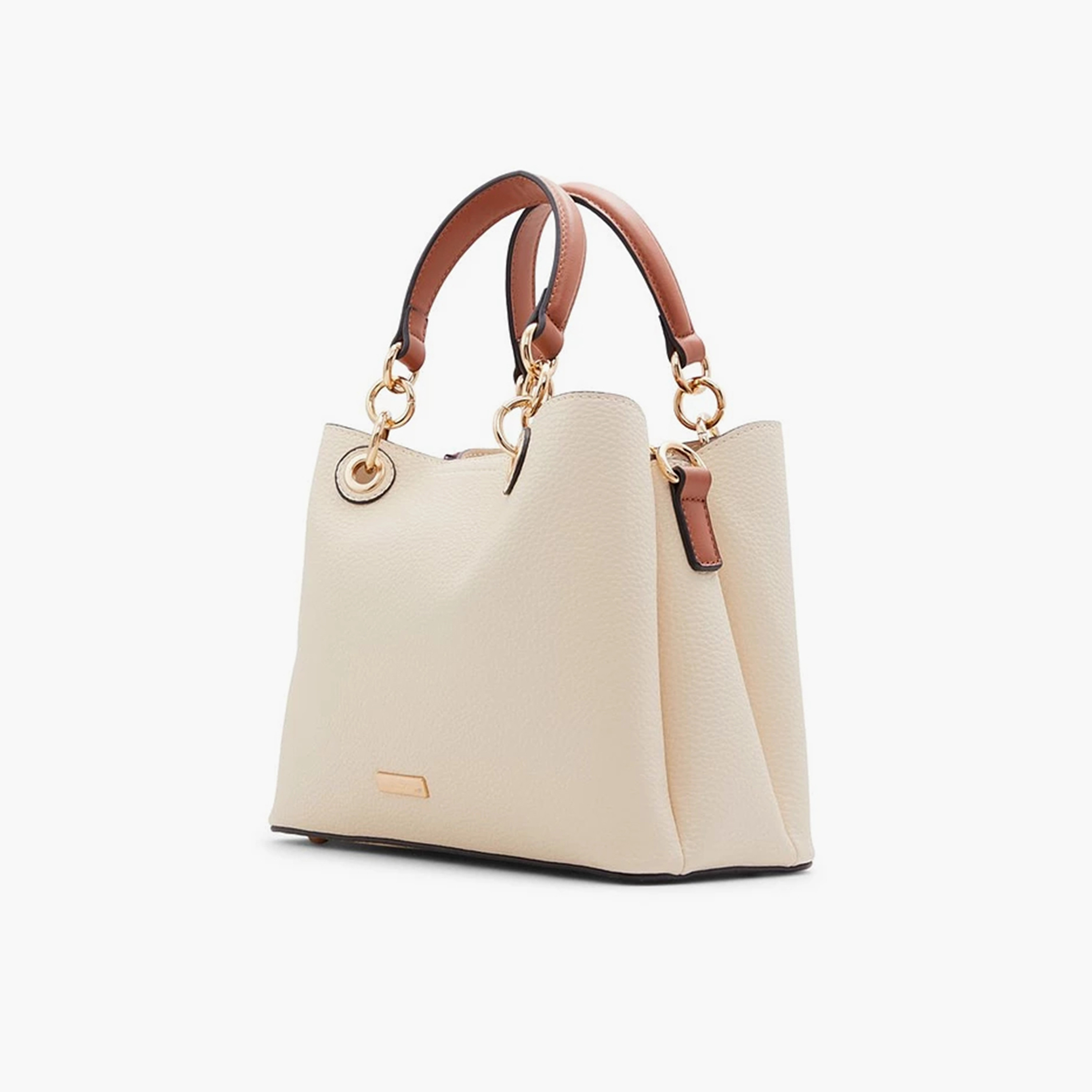 Aldo Tenterden Plain Double Handle Satchel Bag with Zip Closure and Adjustable Strap-women-bagsandwallets-handbags-image-2