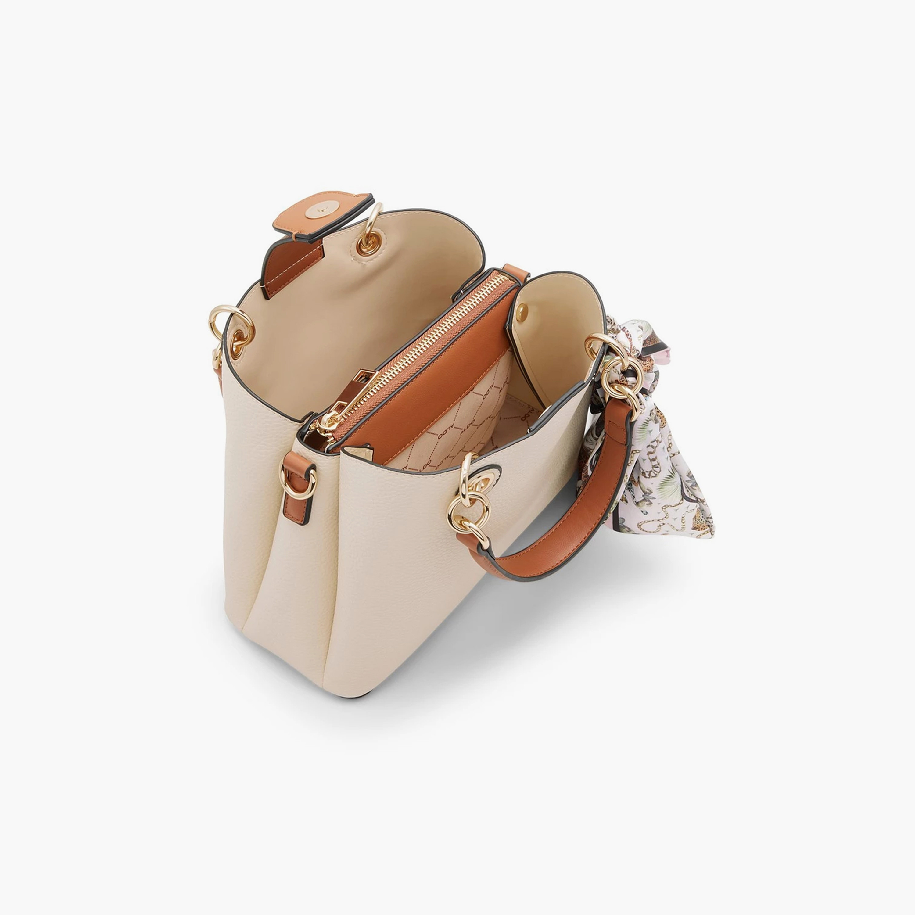 Aldo Tenterden Plain Double Handle Satchel Bag with Zip Closure and Adjustable Strap-women-bagsandwallets-handbags-image-3