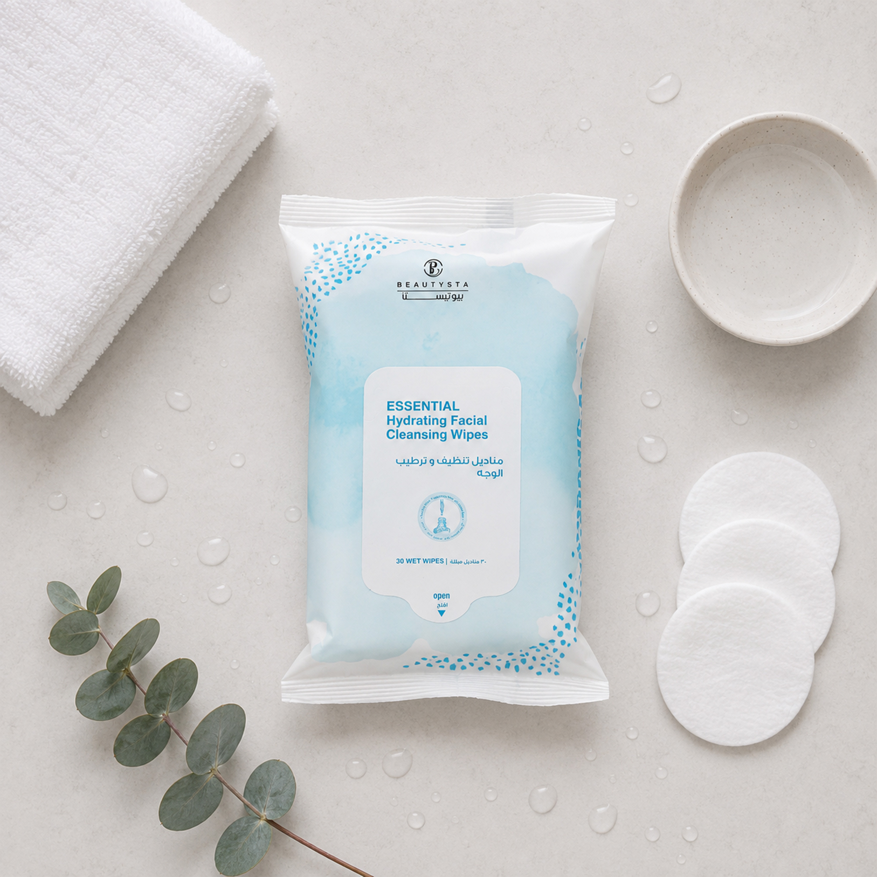 Beautysta Hyaluronic Acid Face Wipes 30Pcs-beautyandpersonalcare-skin-moisturisers-facemoisturisers-image-1
