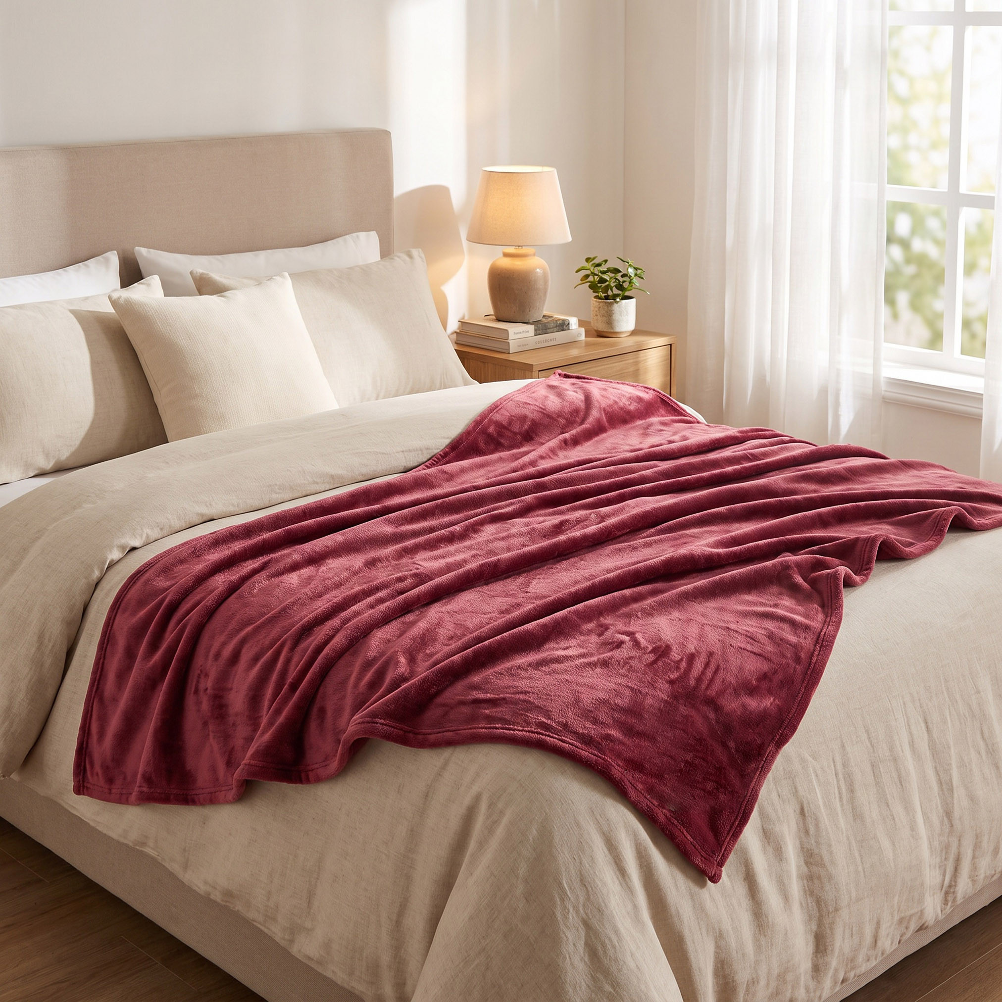 Plush Flannel Blanket - 150x200 cm-household-cushionsandthrows-throwsandblankets-blankets-image-1