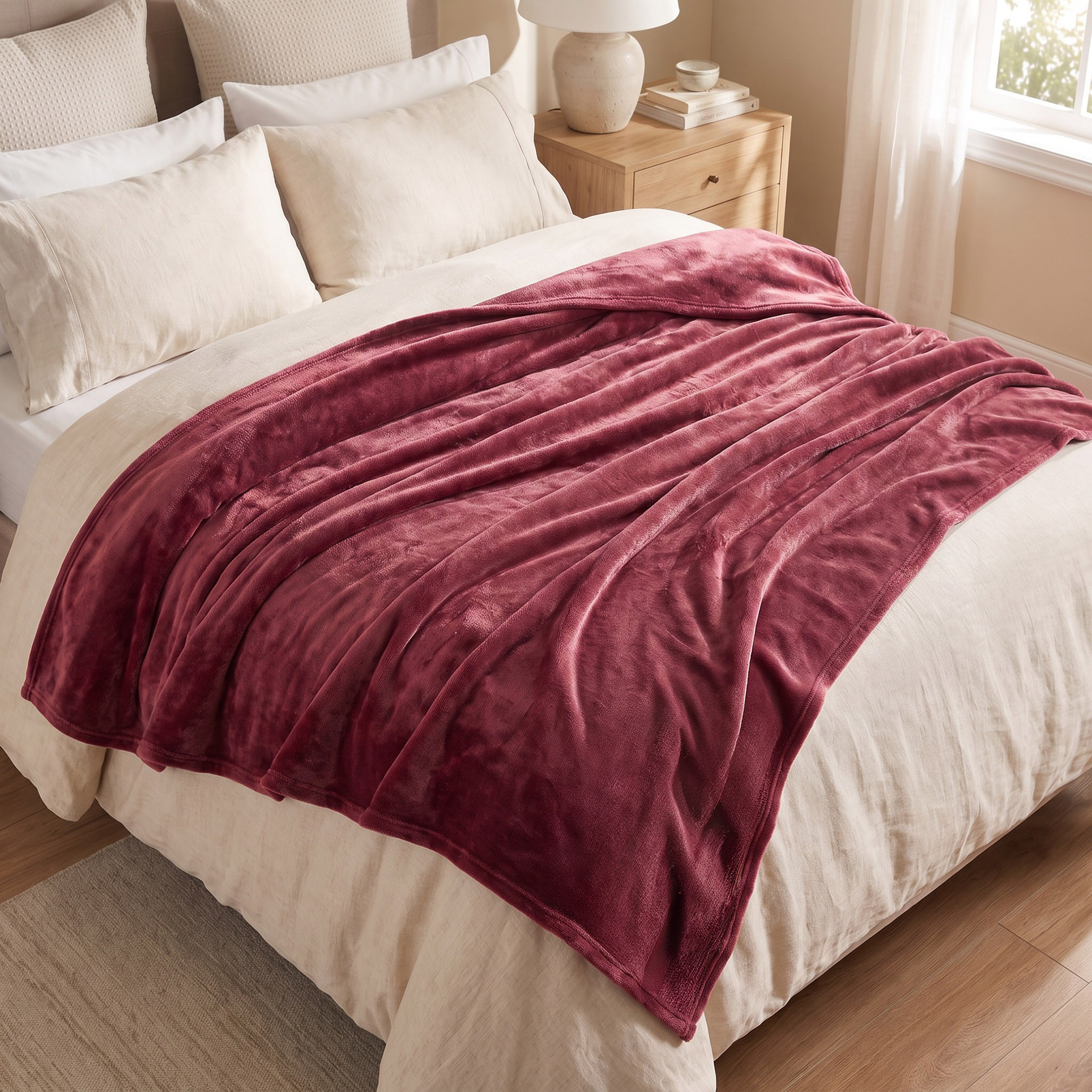 Plush Flannel Blanket - 150x200 cm-household-cushionsandthrows-throwsandblankets-blankets-image-3
