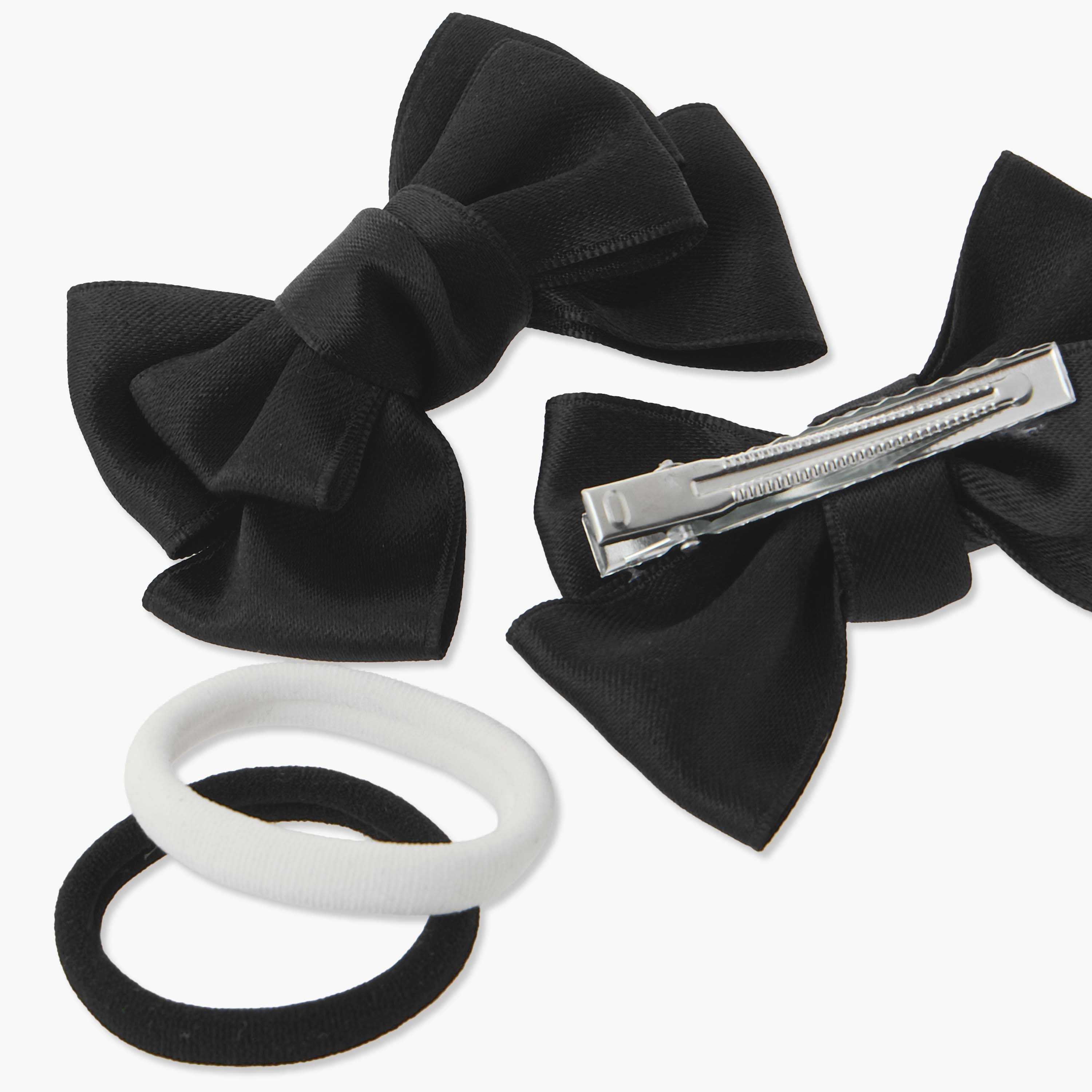 Set of 10 Charmz Bow Hair Clip with Hair Tie-baby-girls-accessories-hairaccessories-image-6