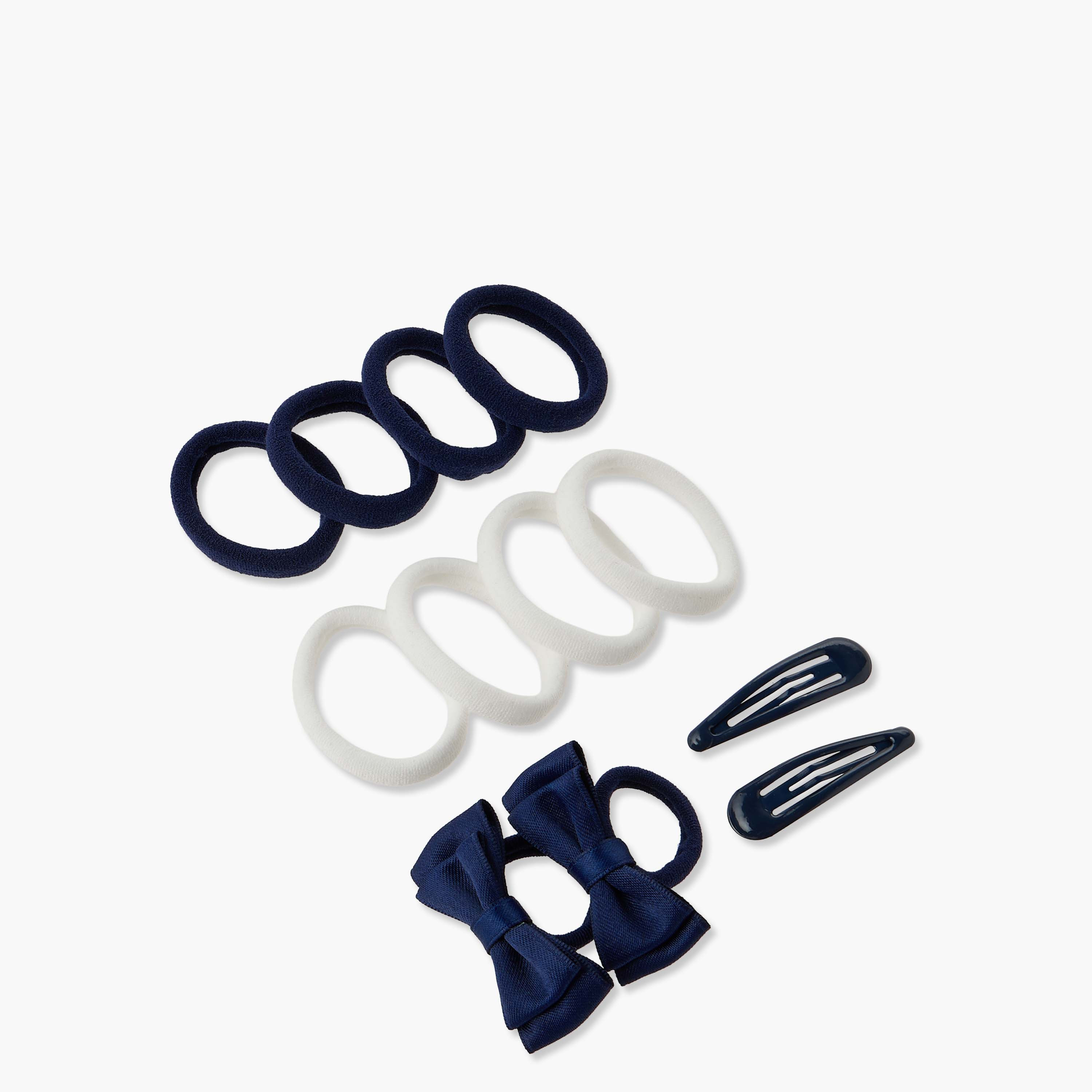 طقم مشابك شعر مع ربطات شعر على شكل فيونكة من تشارمز - 12 قطعة-baby-girls-accessories-hairaccessories-image-5