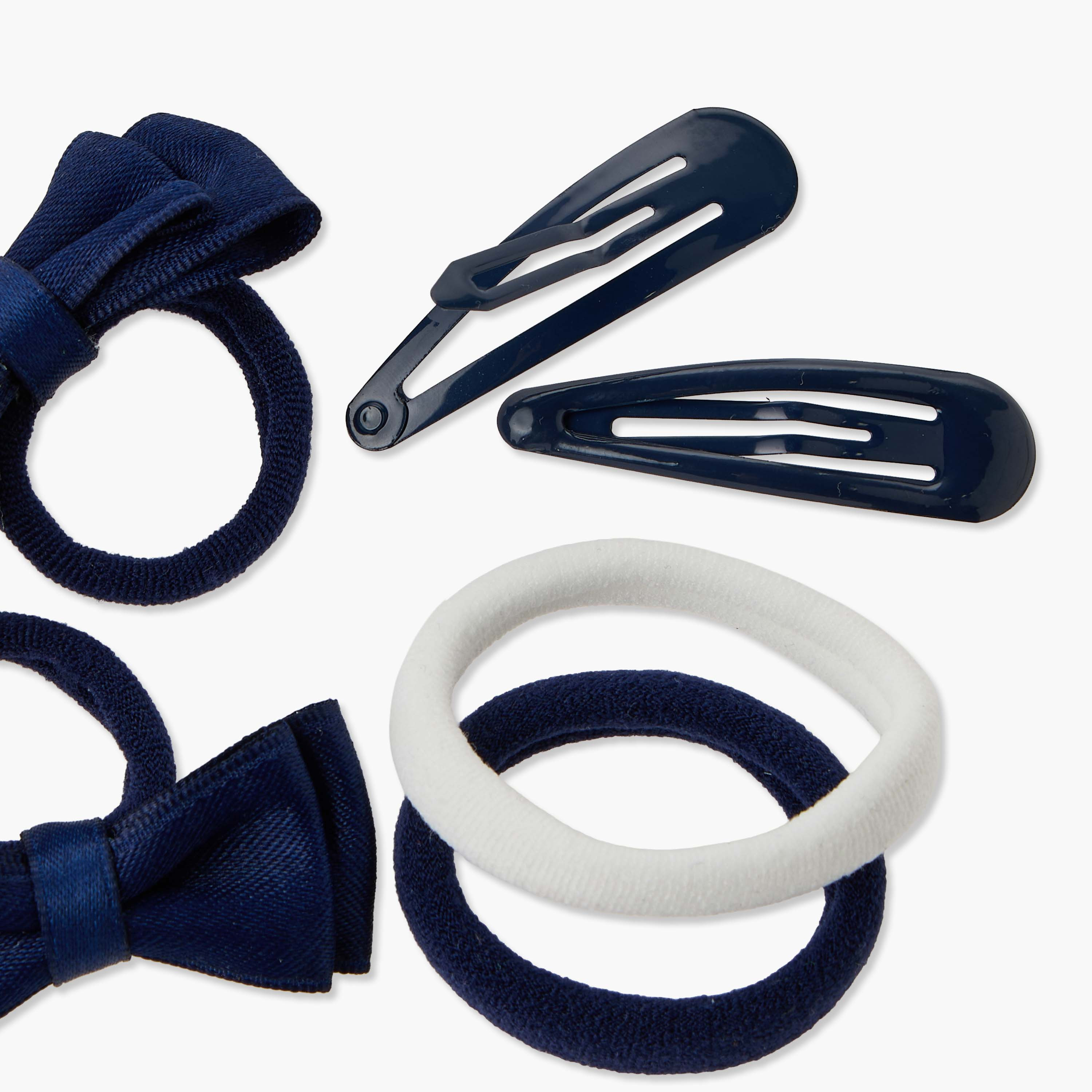 طقم مشابك شعر مع ربطات شعر على شكل فيونكة من تشارمز - 12 قطعة-baby-girls-accessories-hairaccessories-image-6