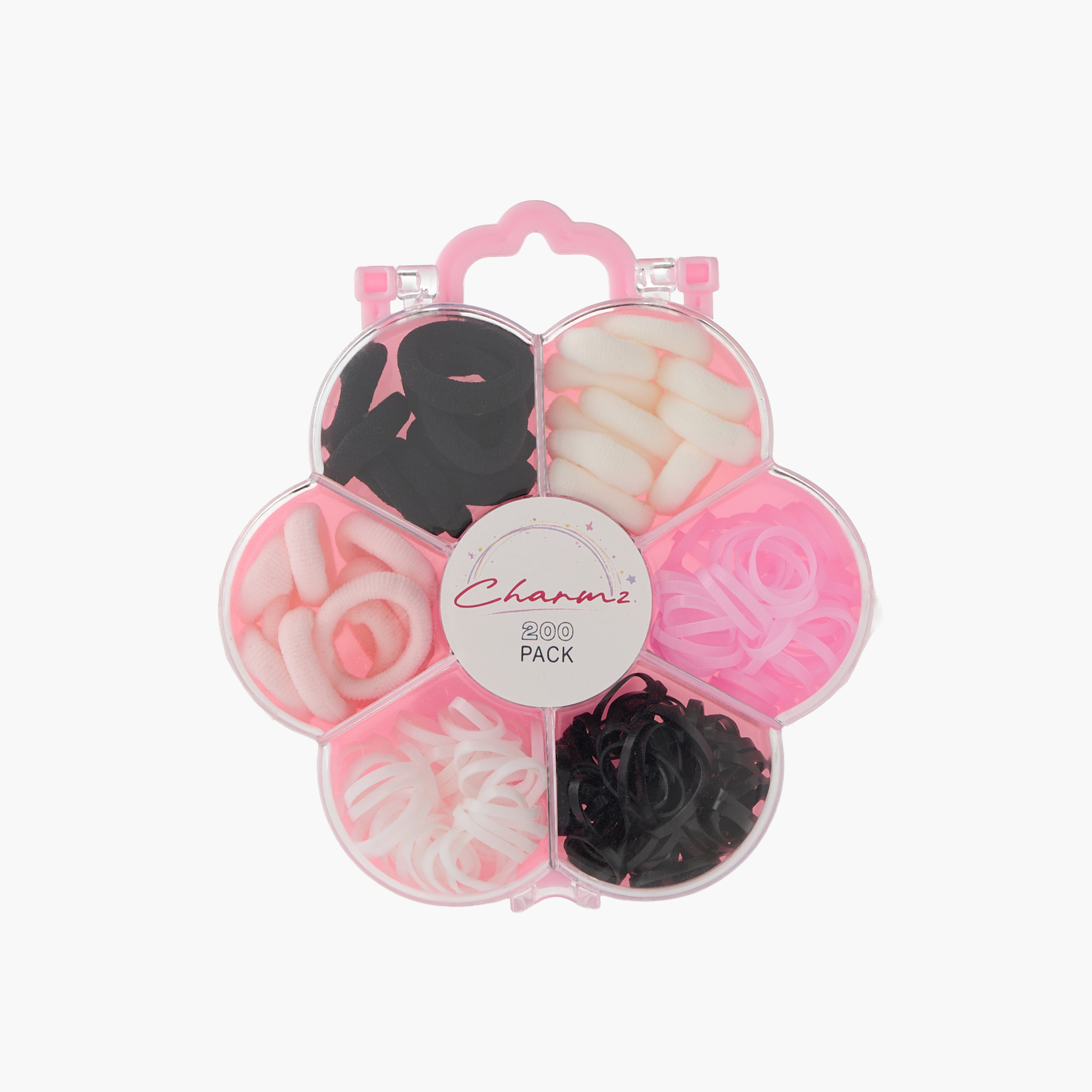 Set of 200 Charmz Hair Tie with Hair Clamp-baby-girls-accessories-hairaccessories-image-1