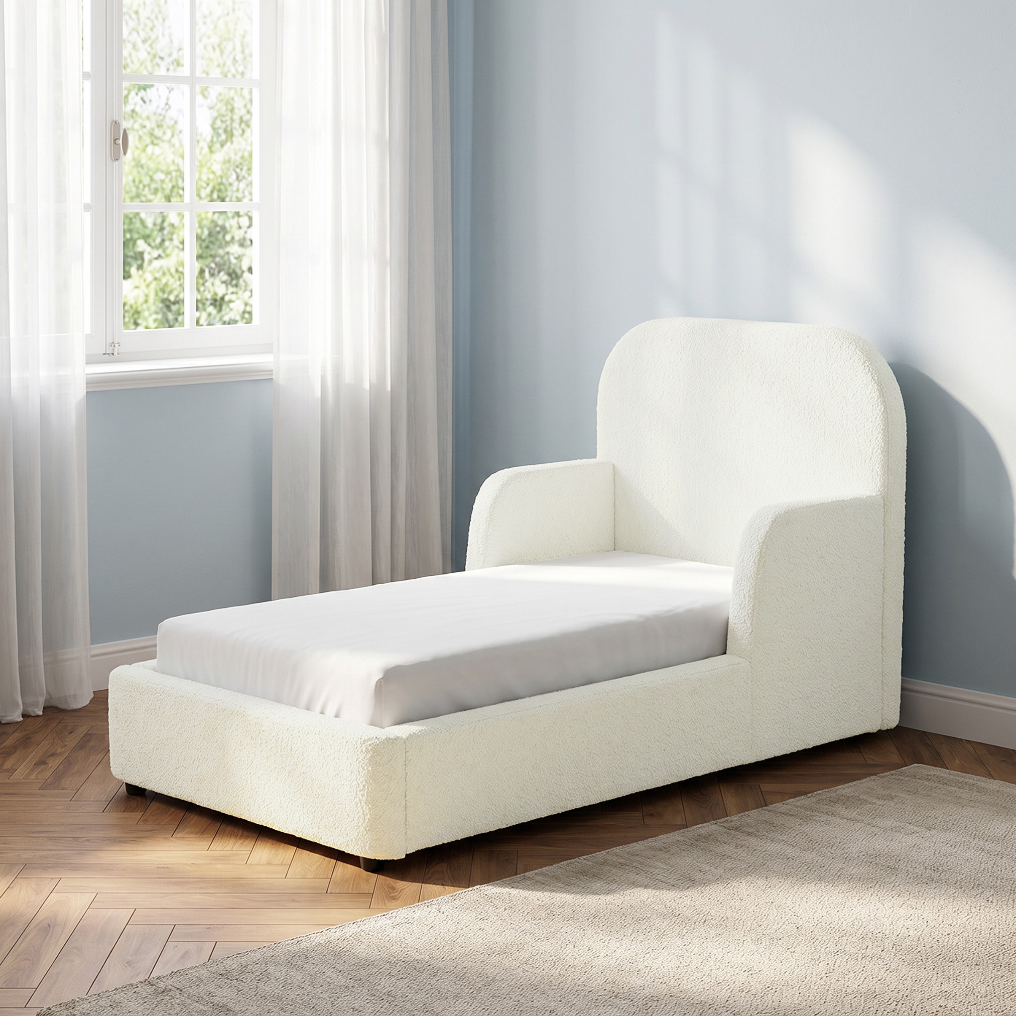 سرير أطفال مبطن بلوح رأسي مرتفع من جونيورز-baby-nursery-furniture-cribsandbeds-beds-image-1