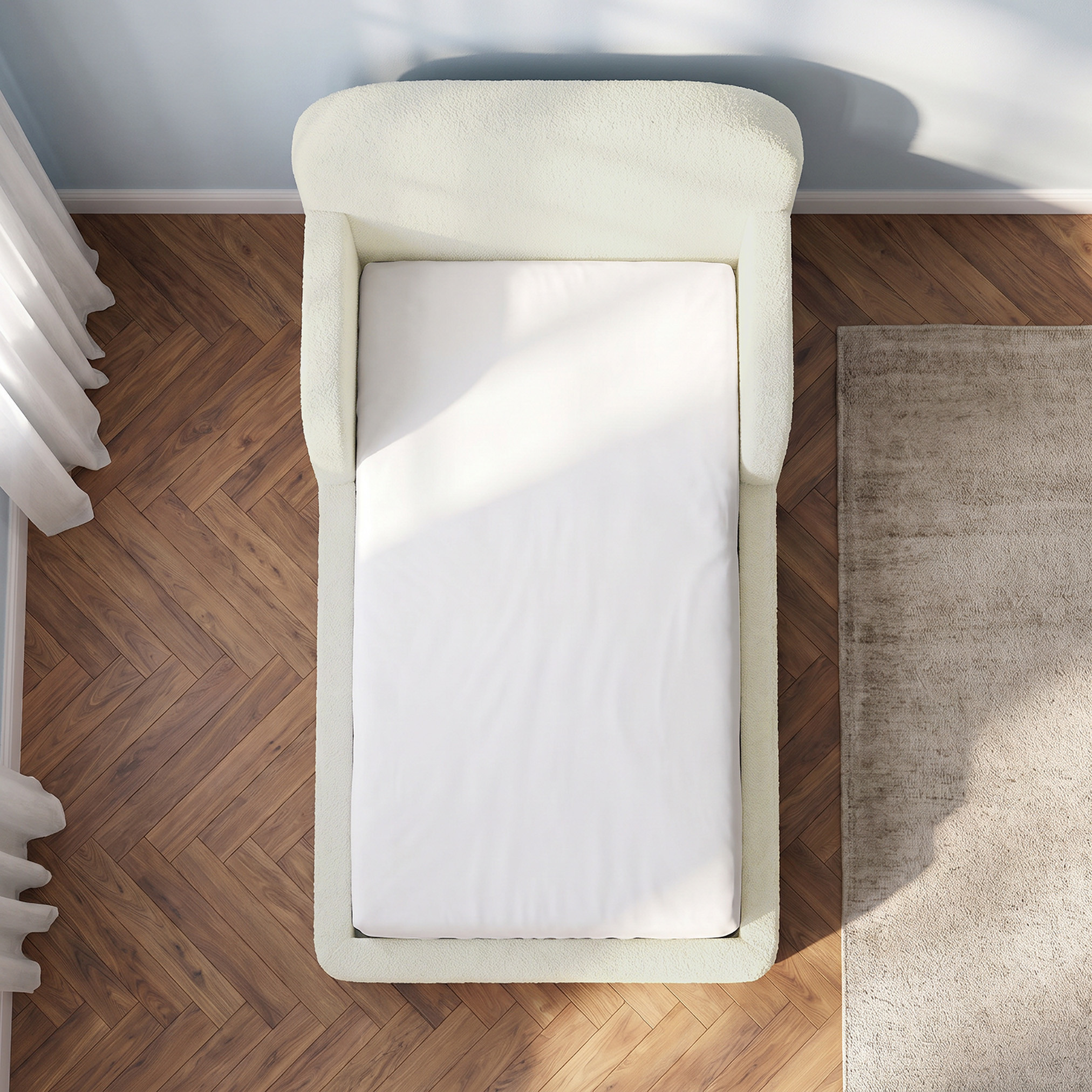 سرير أطفال مبطن بلوح رأسي مرتفع من جونيورز-baby-nursery-furniture-cribsandbeds-beds-image-4