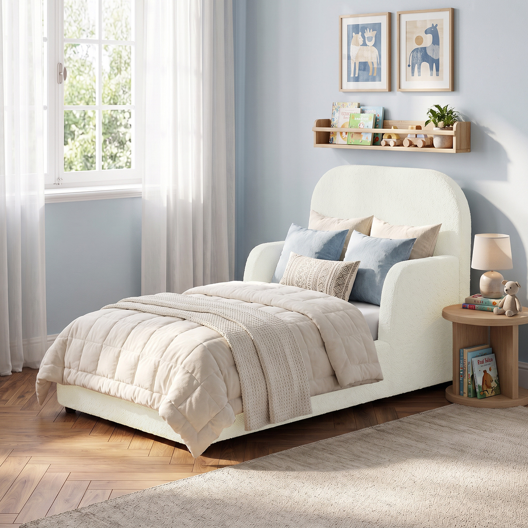 سرير أطفال مبطن بلوح رأسي مرتفع من جونيورز-baby-nursery-furniture-cribsandbeds-beds-image-8