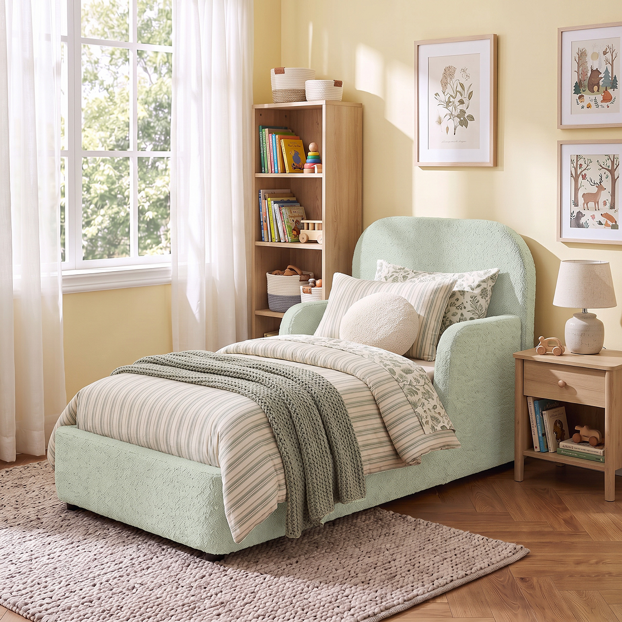 سرير أطفال مبطن بلوح رأسي مرتفع من جونيورز-baby-nursery-furniture-cribsandbeds-beds-image-9