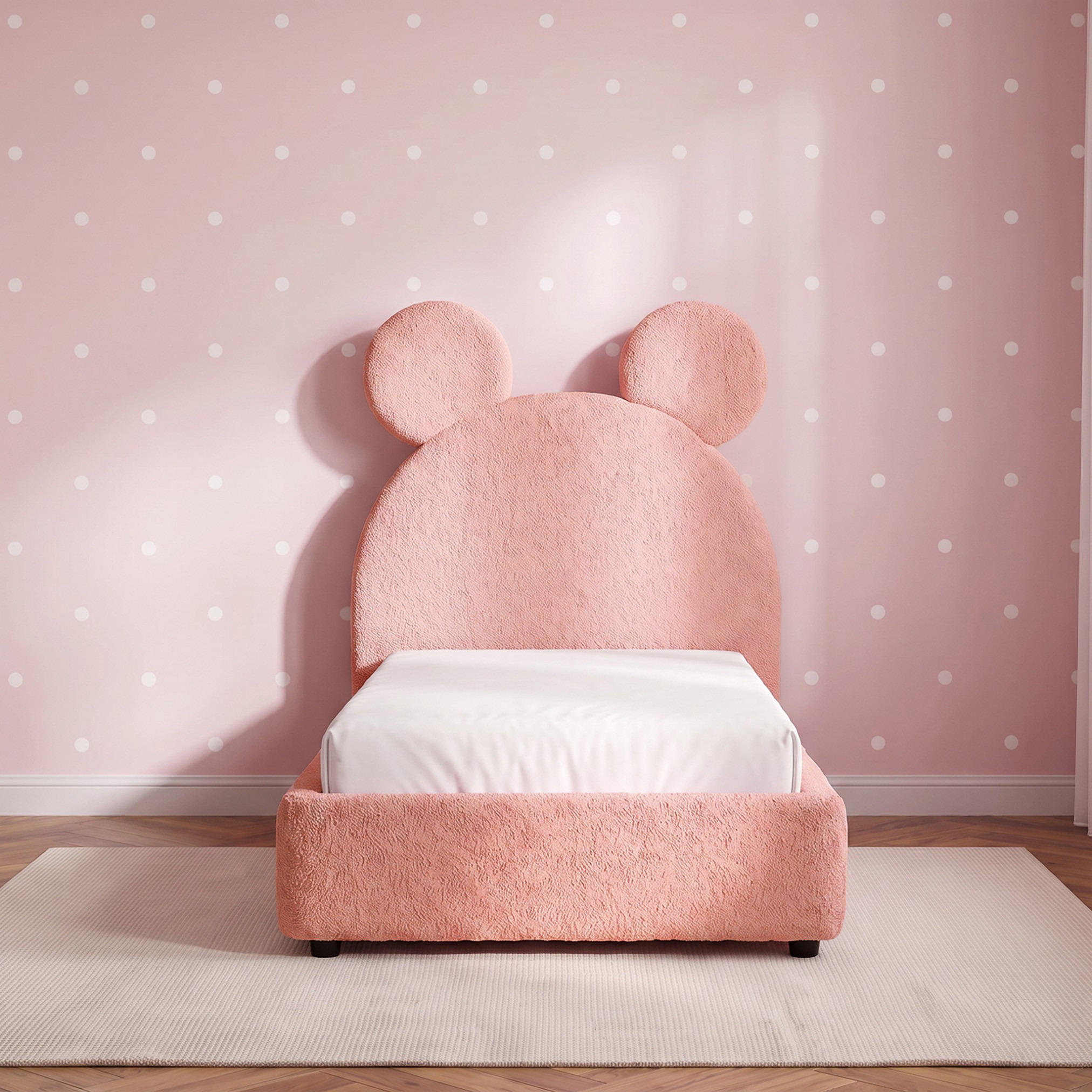 Juniors Toddler Bed with Teddy Headboard-baby-nursery-furniture-cribsandbeds-beds-image-2