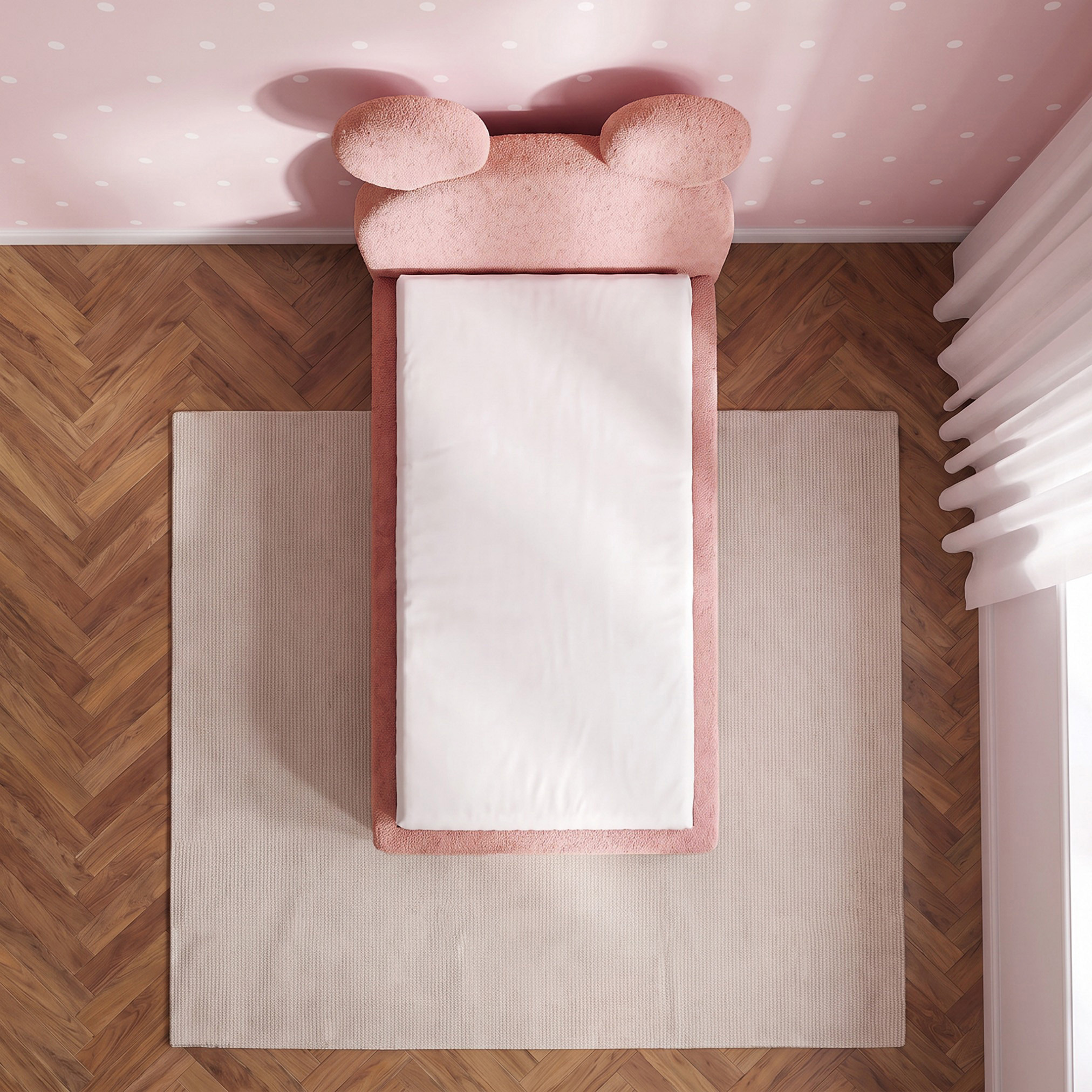Juniors Toddler Bed with Teddy Headboard-baby-nursery-furniture-cribsandbeds-beds-image-4