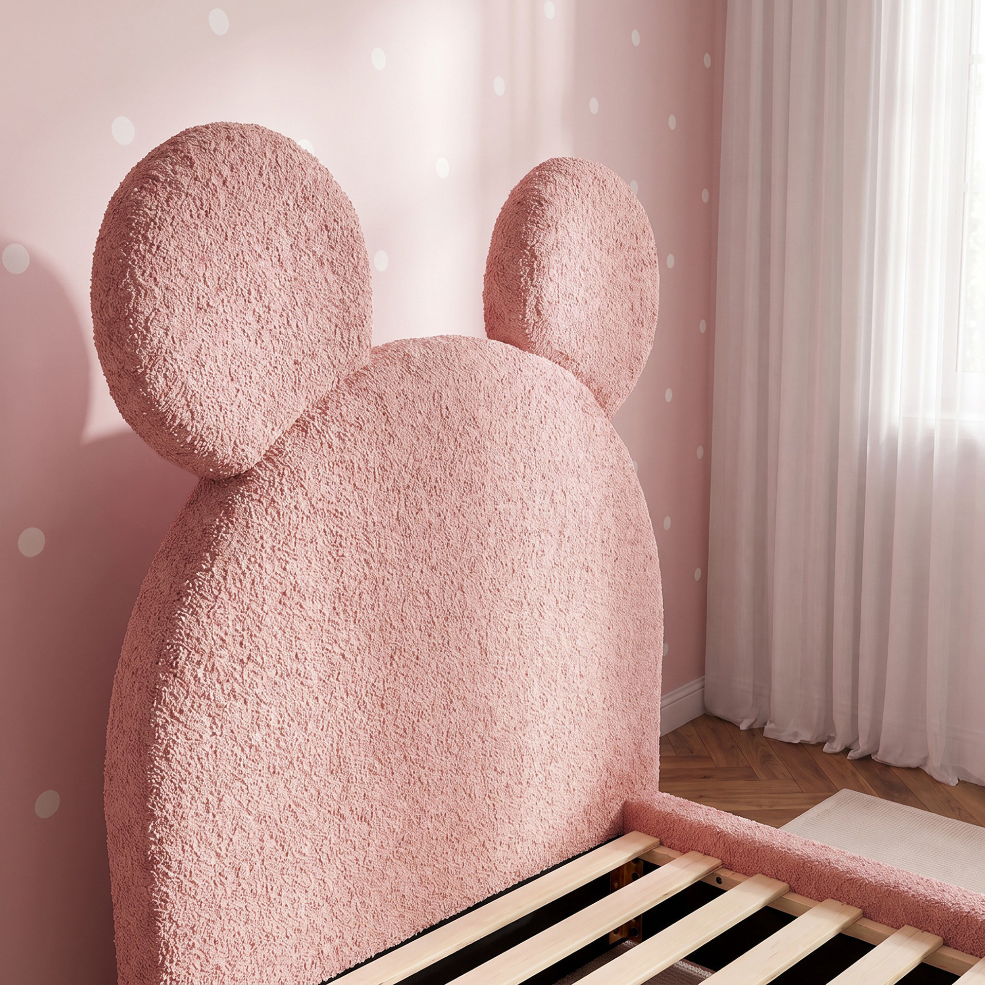Juniors Toddler Bed with Teddy Headboard-baby-nursery-furniture-cribsandbeds-beds-image-7