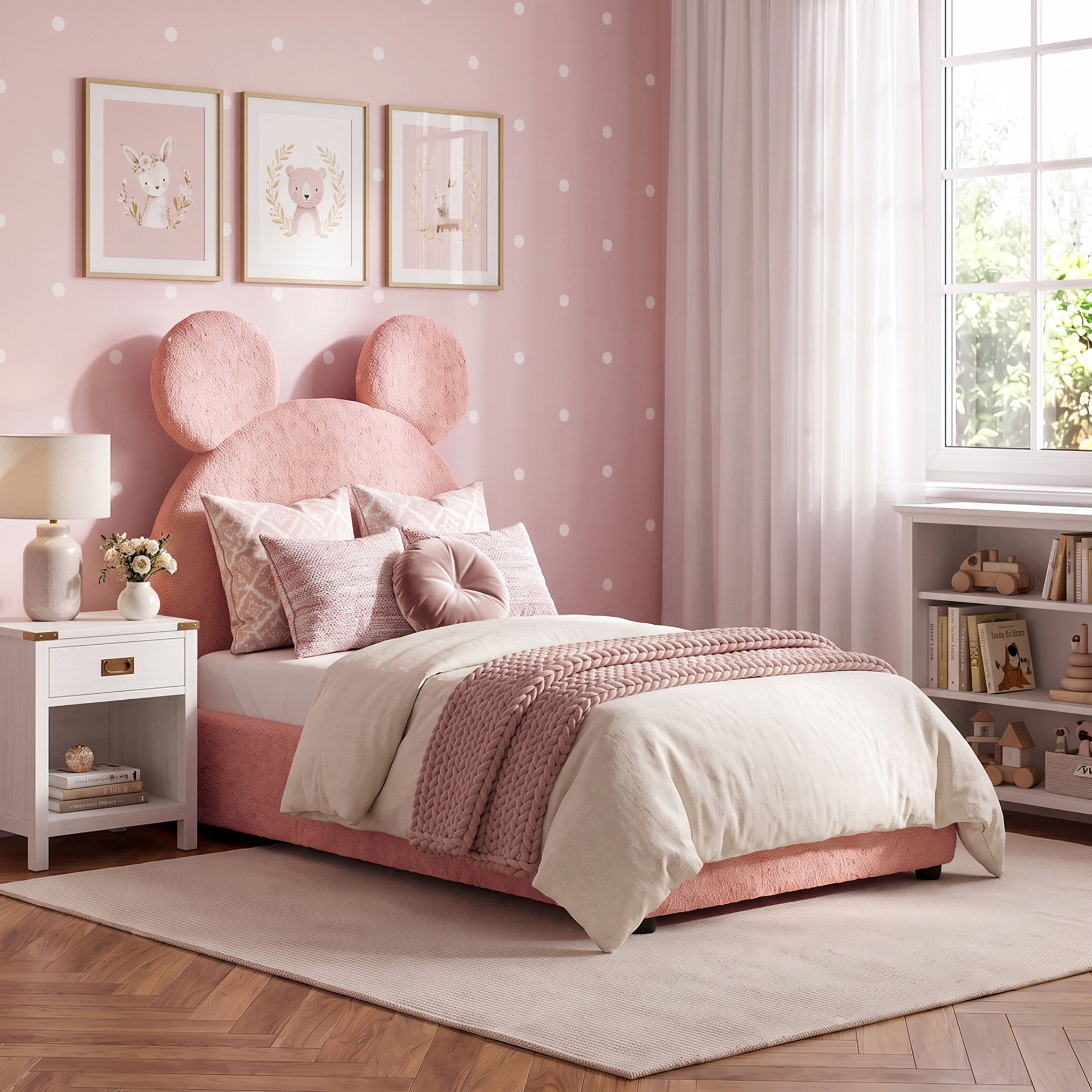 Juniors Toddler Bed with Teddy Headboard-baby-nursery-furniture-cribsandbeds-beds-image-8