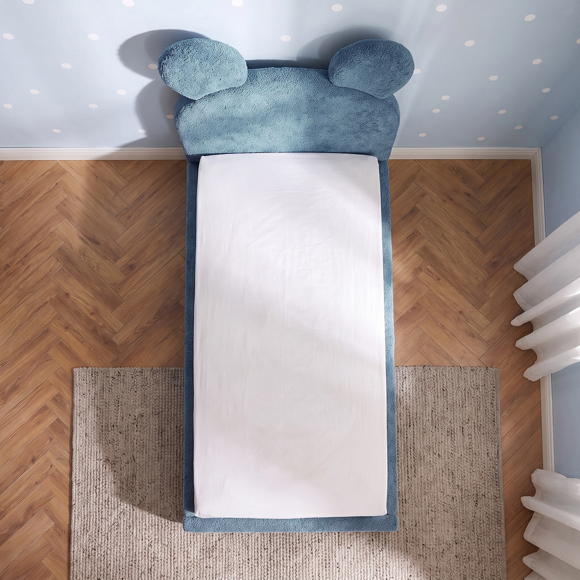 Juniors Toddler Bed with Teddy Headboard-baby-nursery-furniture-cribsandbeds-beds-image-4