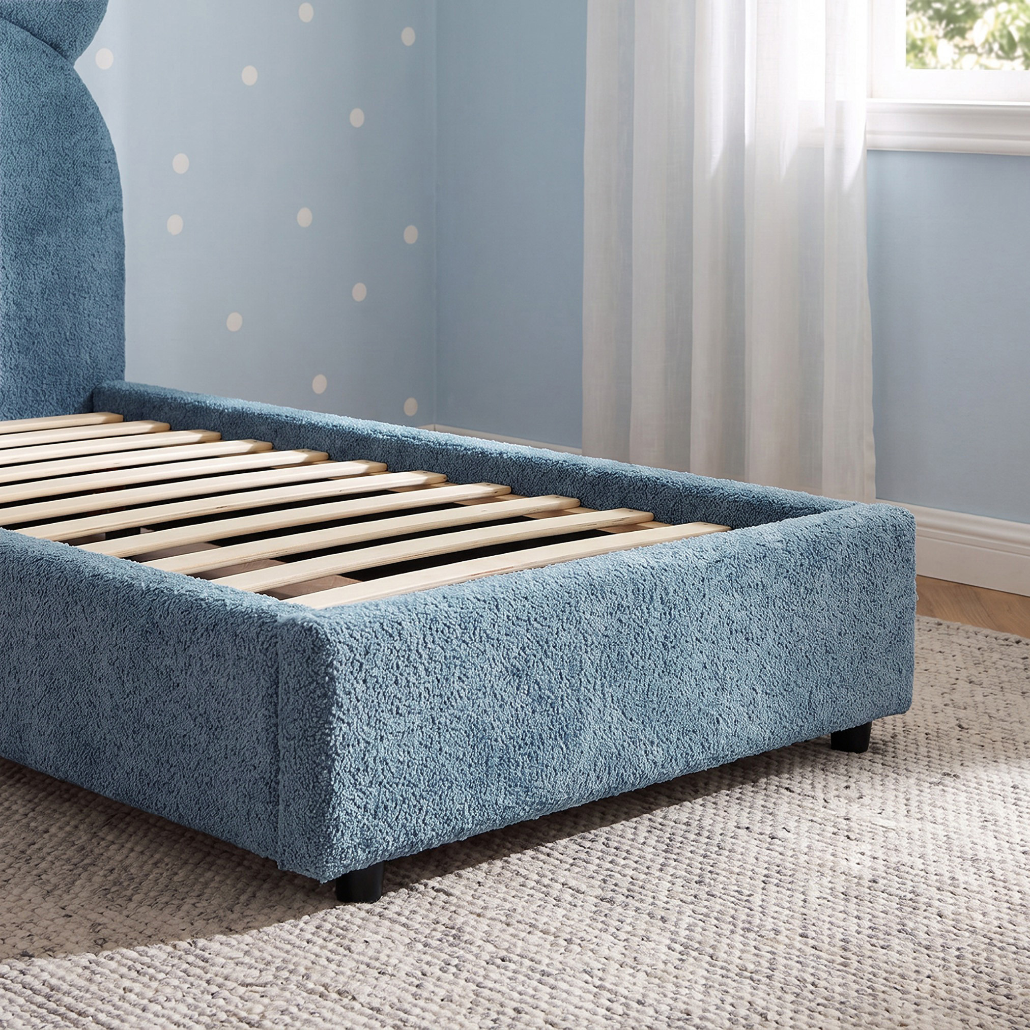 Juniors Toddler Bed with Teddy Headboard-baby-nursery-furniture-cribsandbeds-beds-image-8