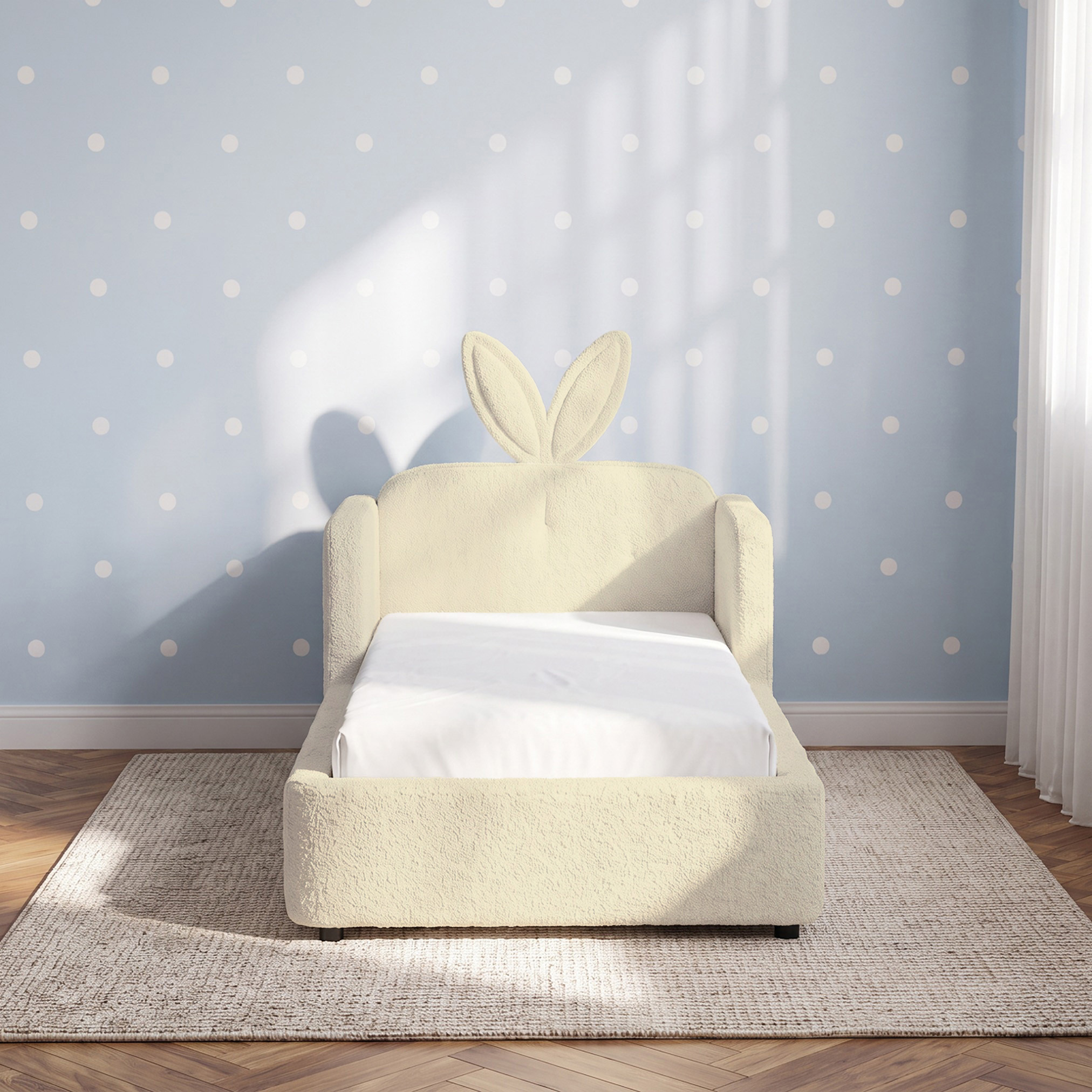 Juniors Toddler Bed with Bunny Headboard-baby-nursery-furniture-cribsandbeds-beds-image-2
