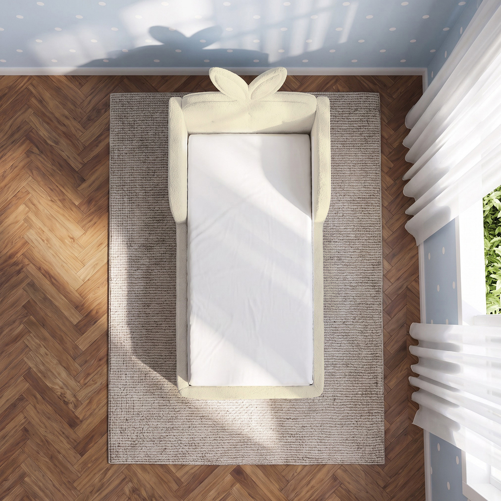 Juniors Toddler Bed with Bunny Headboard-baby-nursery-furniture-cribsandbeds-beds-image-4